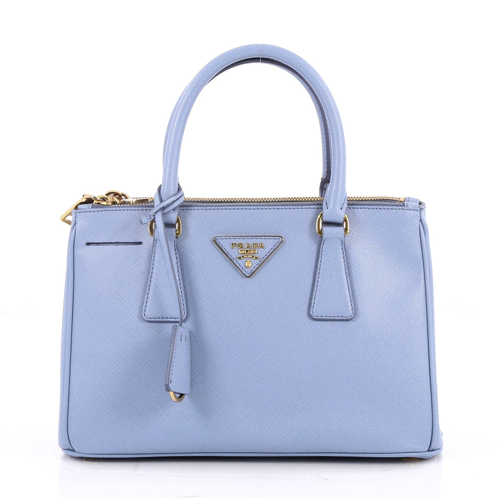 Double Zip Lux Tote Saffiano Leather Mini