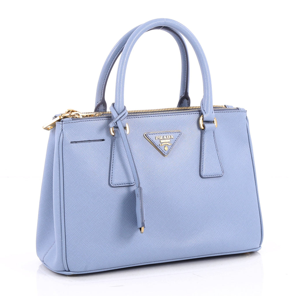 Double Zip Lux Tote Saffiano Leather Mini