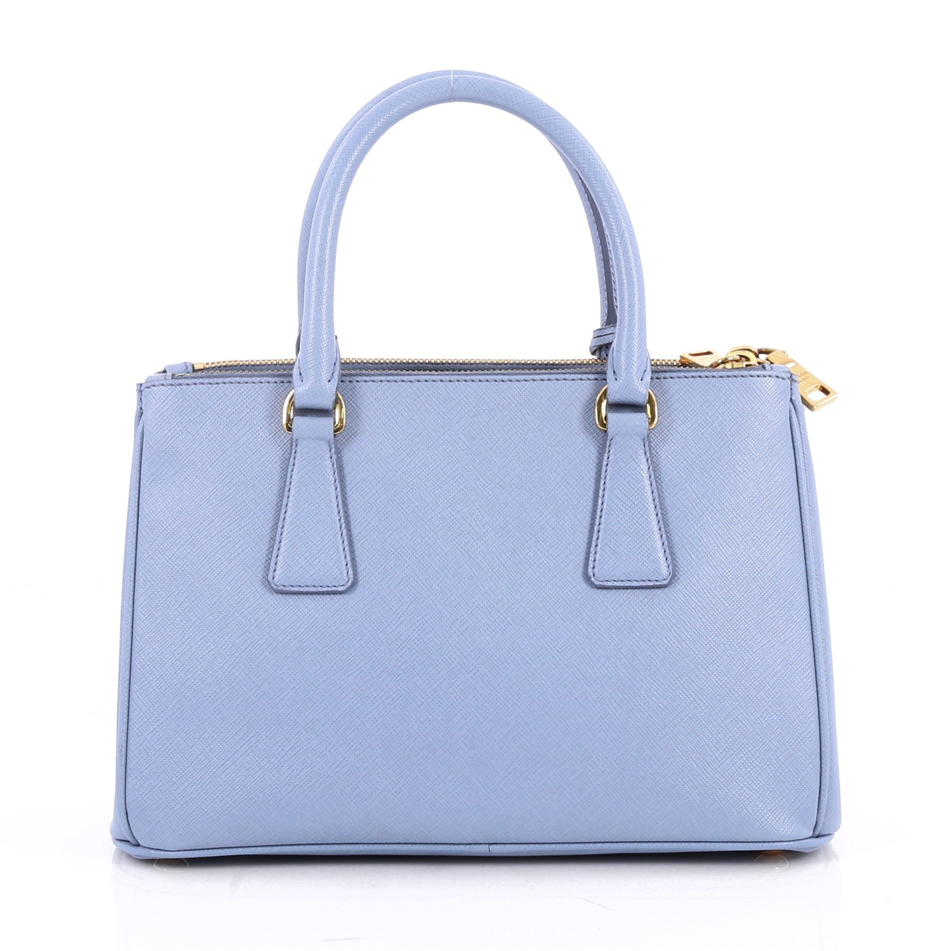 Double Zip Lux Tote Saffiano Leather Mini