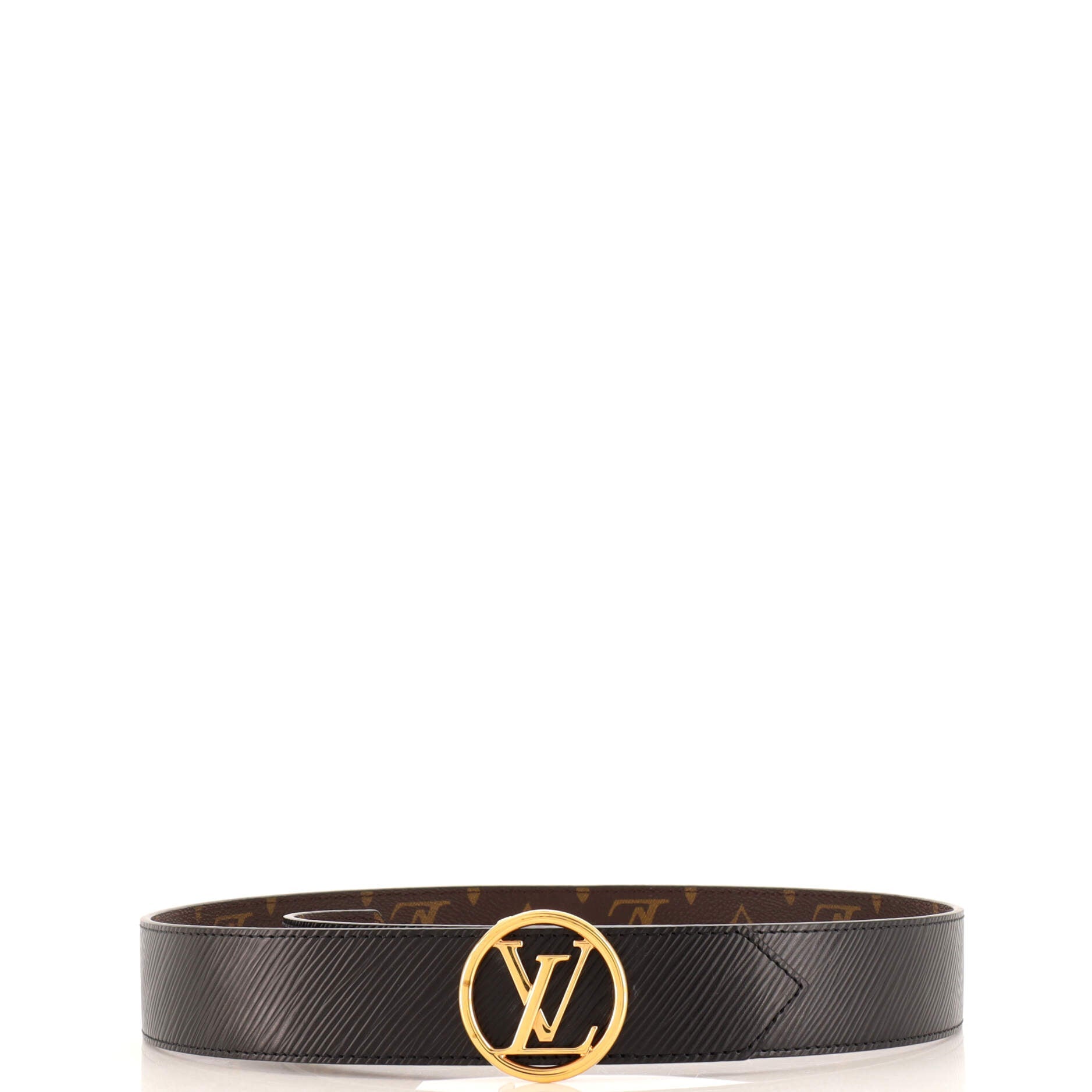 LV Circle Reversible Belt Monogram Canvas and Leather Medium 80