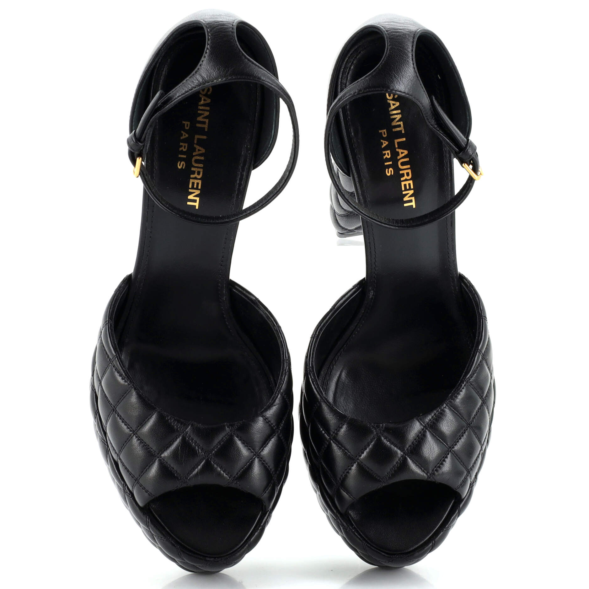 Women's Jodie Platform Heeled Sandals Quilted Leather
