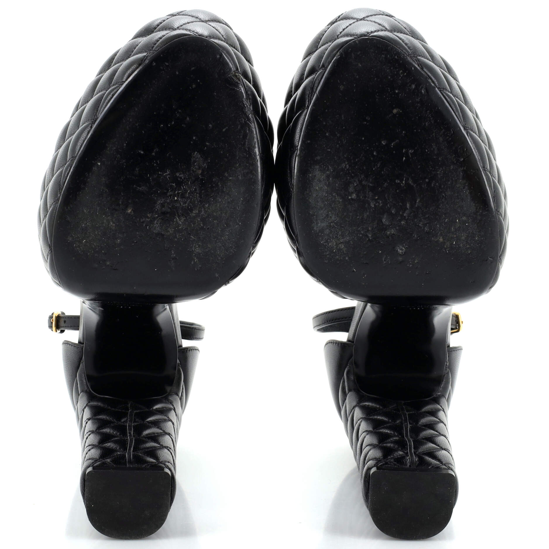 Women's Jodie Platform Heeled Sandals Quilted Leather