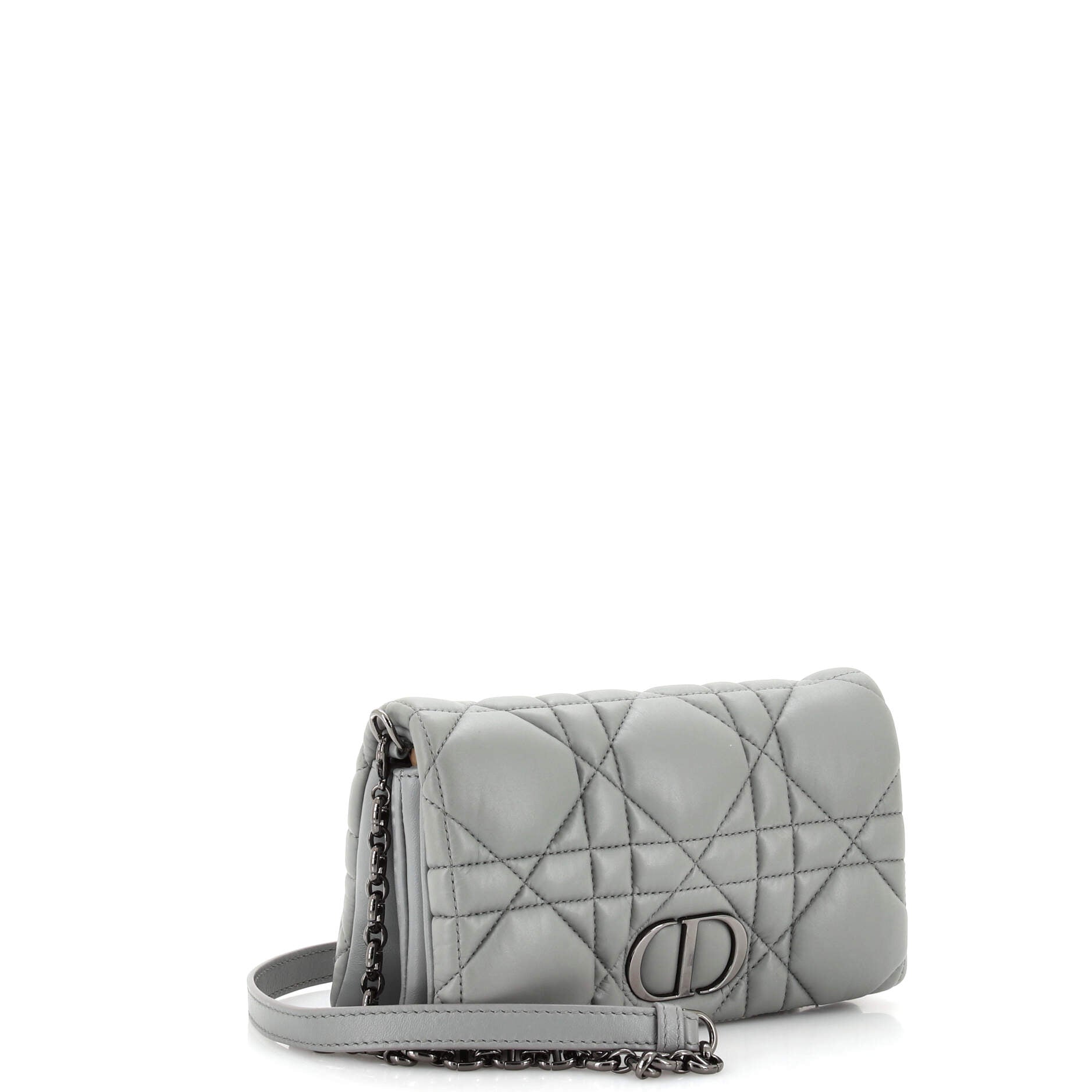 Caro Flap Pouch with Chain Macrocannage Quilt Calfskin Mini