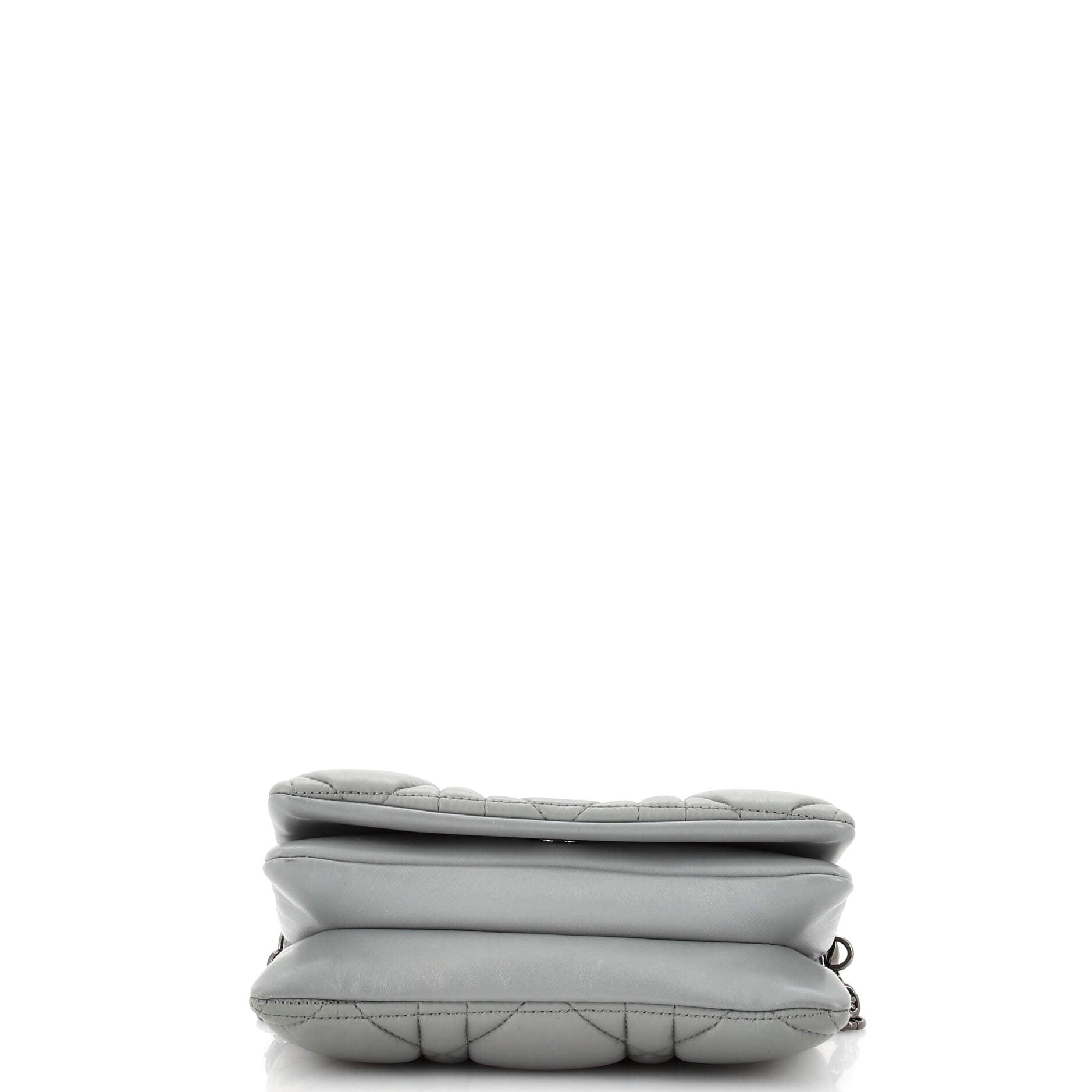 Caro Flap Pouch with Chain Macrocannage Quilt Calfskin Mini