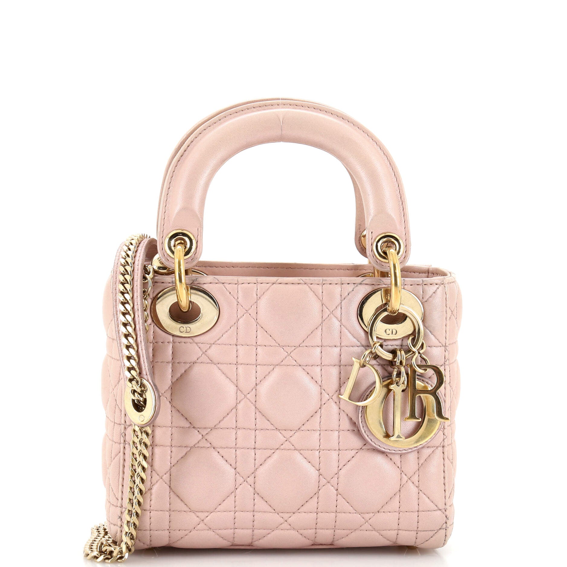 Lady Dior Chain Bag Cannage Quilt Lambskin Mini