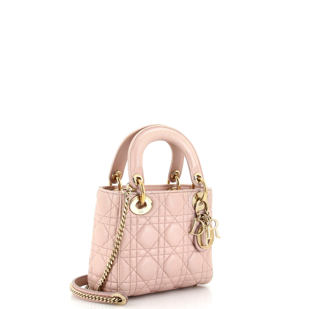 Lady Dior Chain Bag Cannage Quilt Lambskin Mini