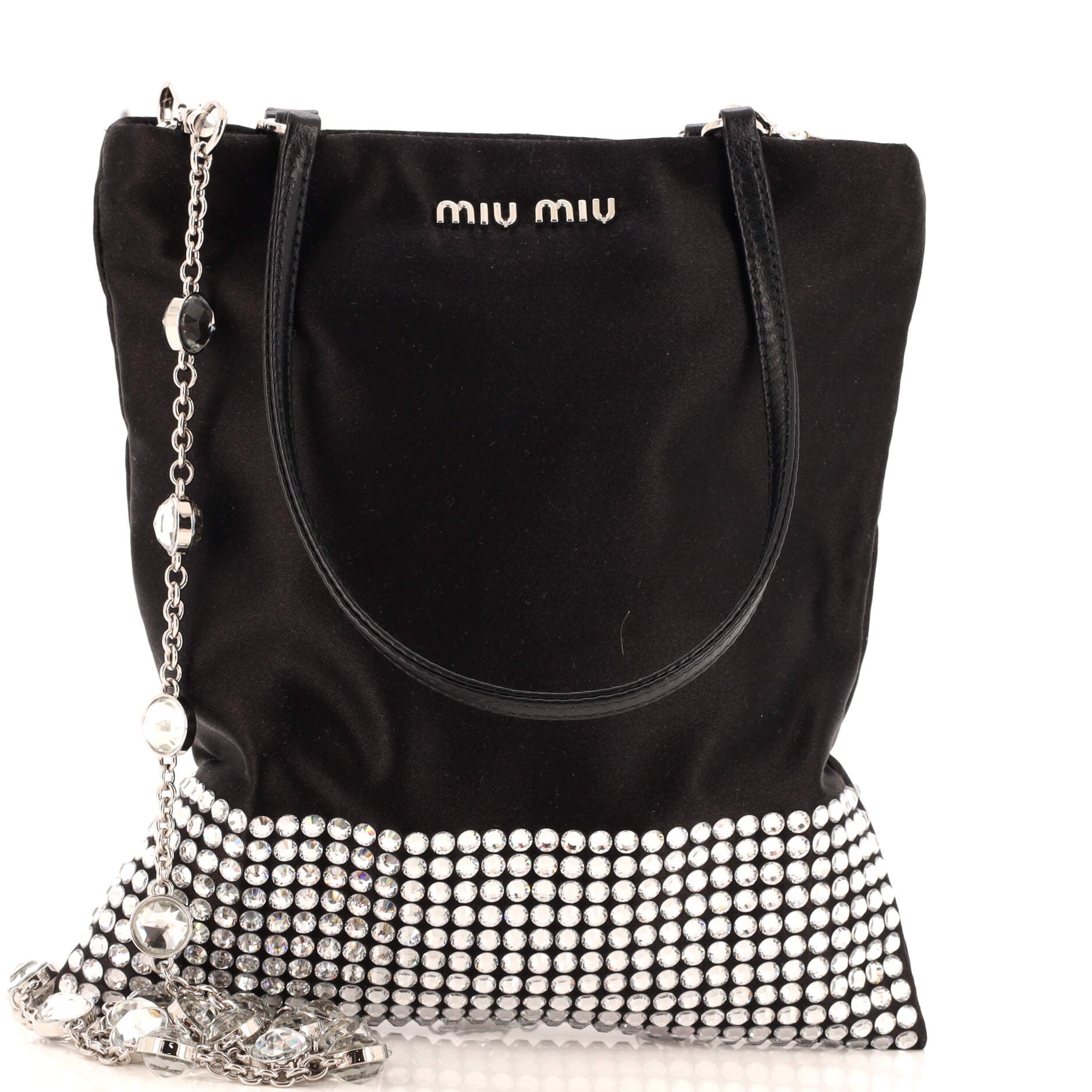 Starlight Convertible Tote Satin with Crystals Mini