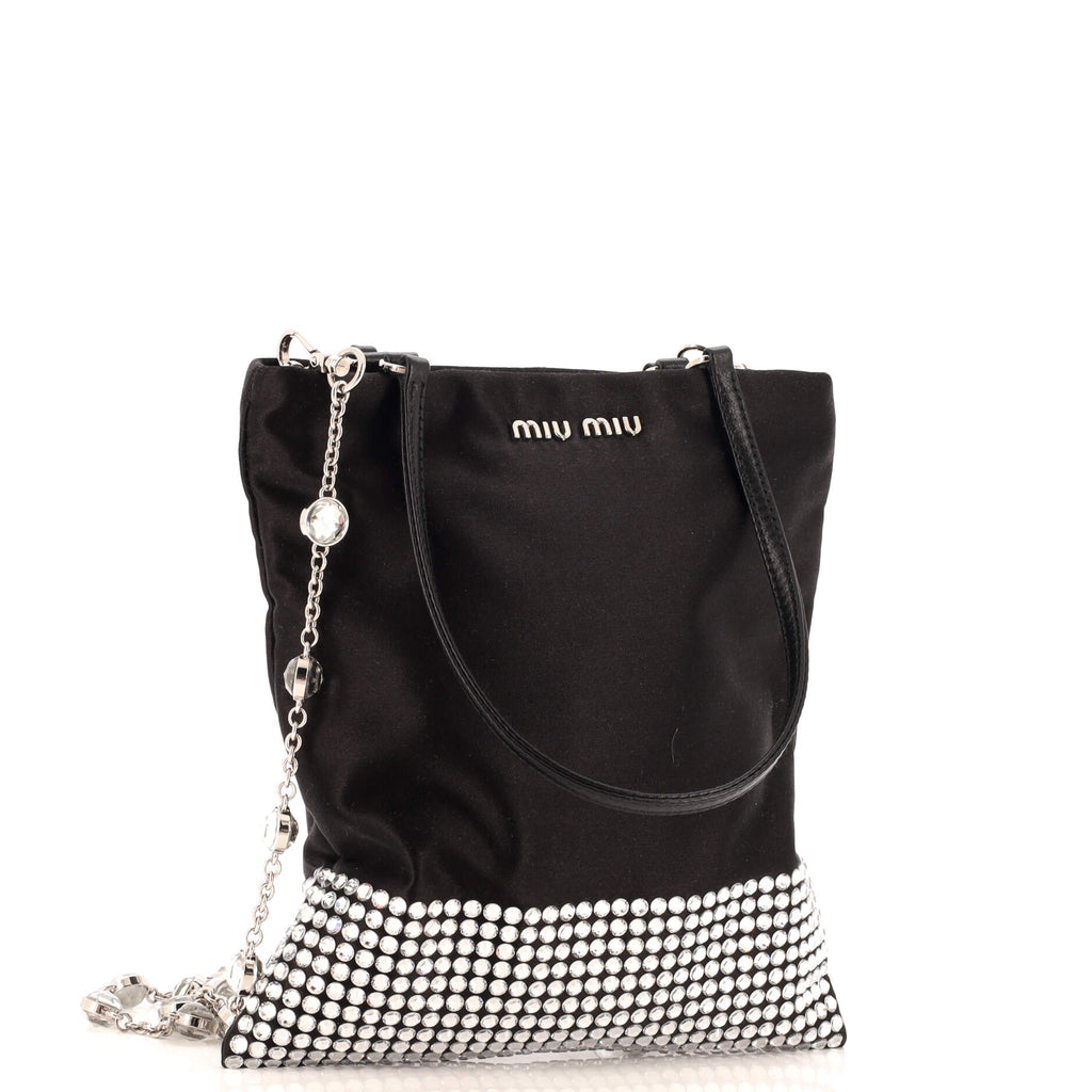 Starlight Convertible Tote Satin with Crystals Mini