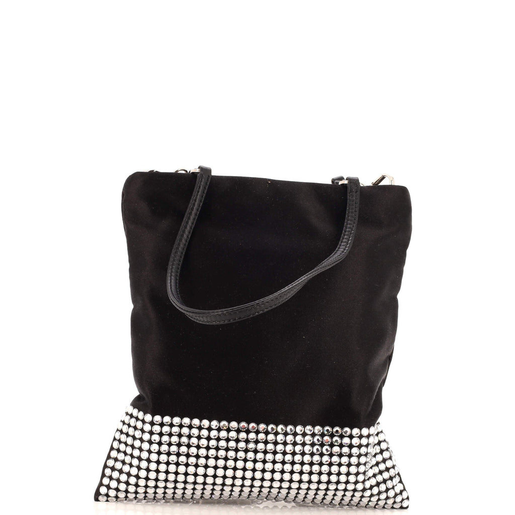Starlight Convertible Tote Satin with Crystals Mini
