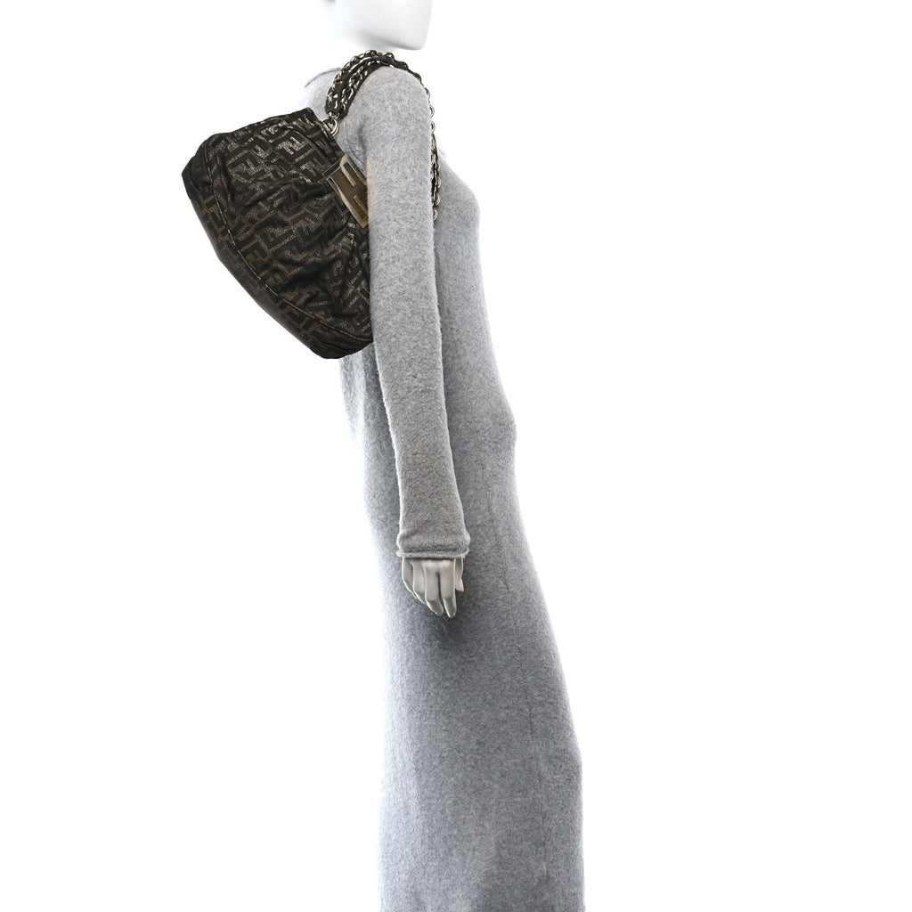 Metallic Lurex Zucca Small Mia Tote Tobacco