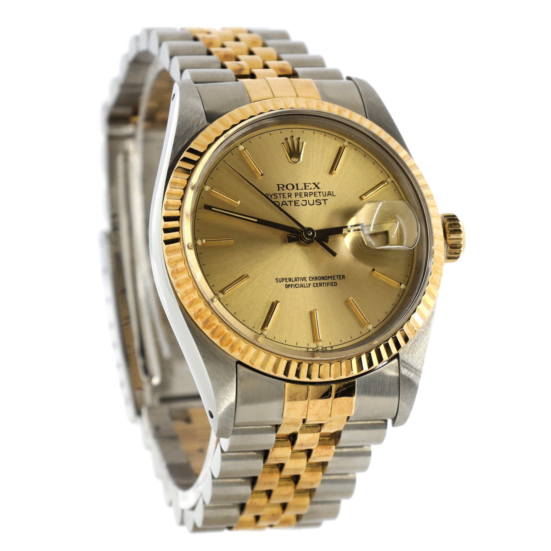 Oyster Perpetual Datejust Automatic Watch Stainless Steel and Yellow Gold 36