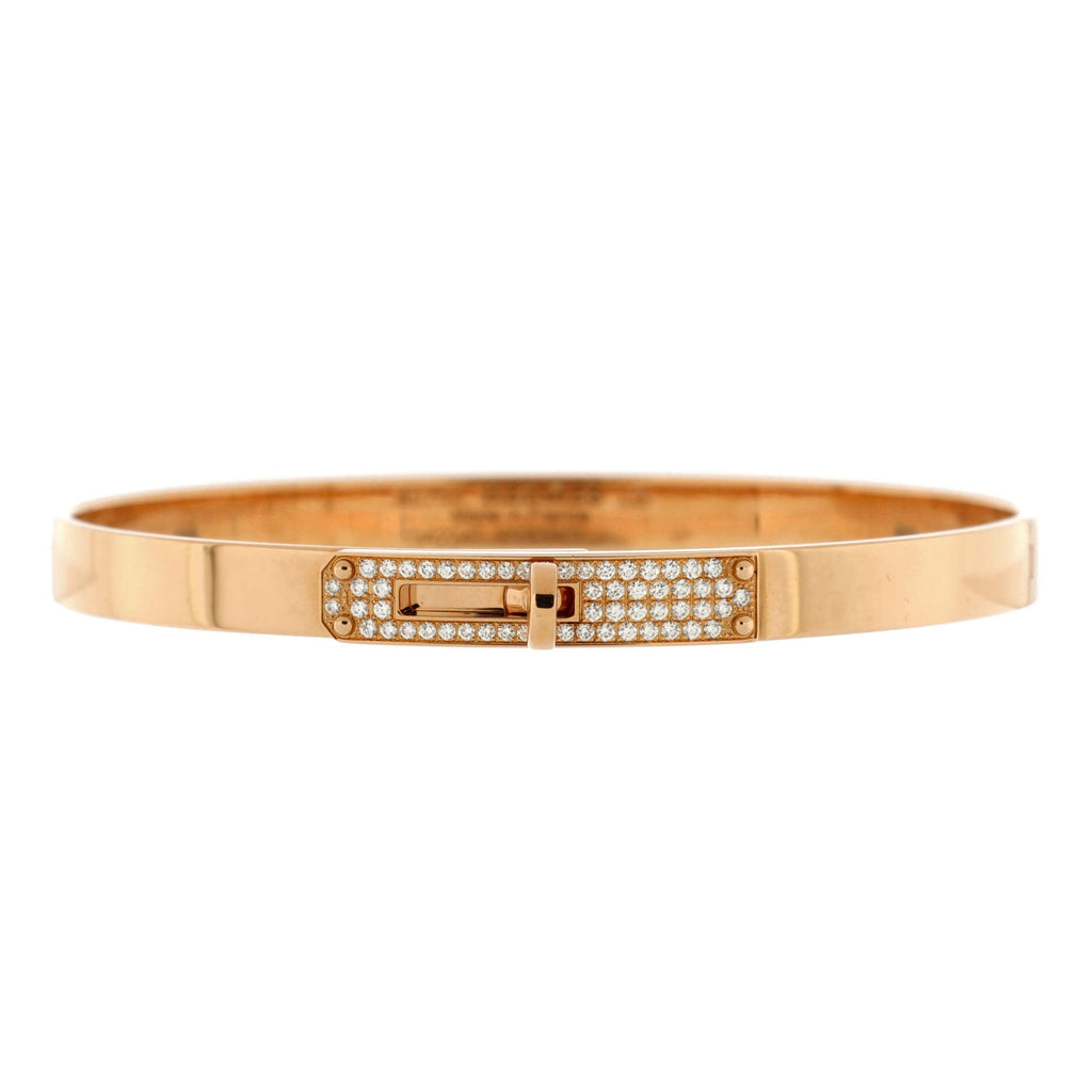 Kelly Bracelet 18K Rose Gold and Pave Diamonds Small
