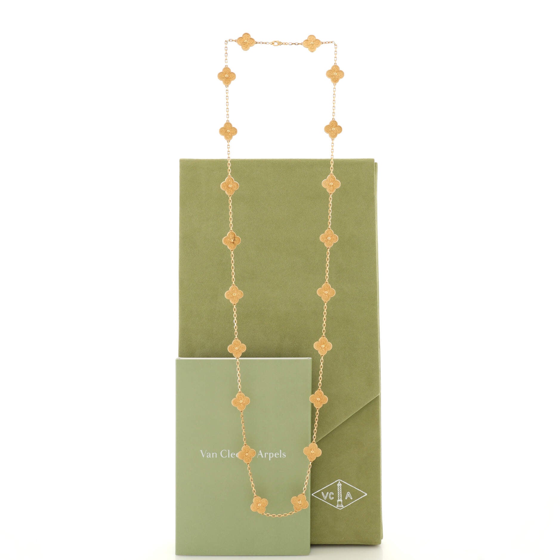 Vintage Alhambra 20 Motifs Necklace 18K Yellow Gold