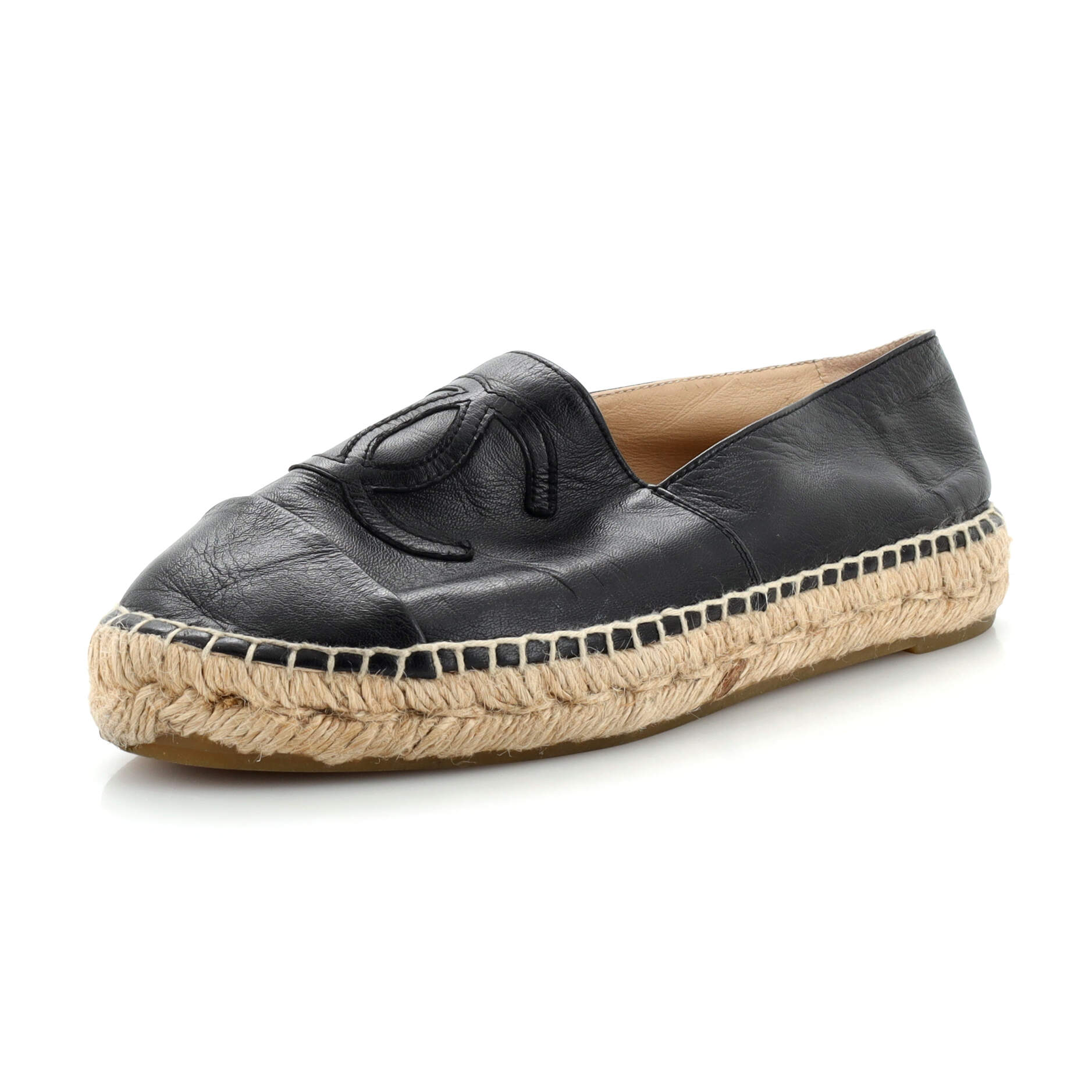Women's CC Cap Toe Espadrilles Leather