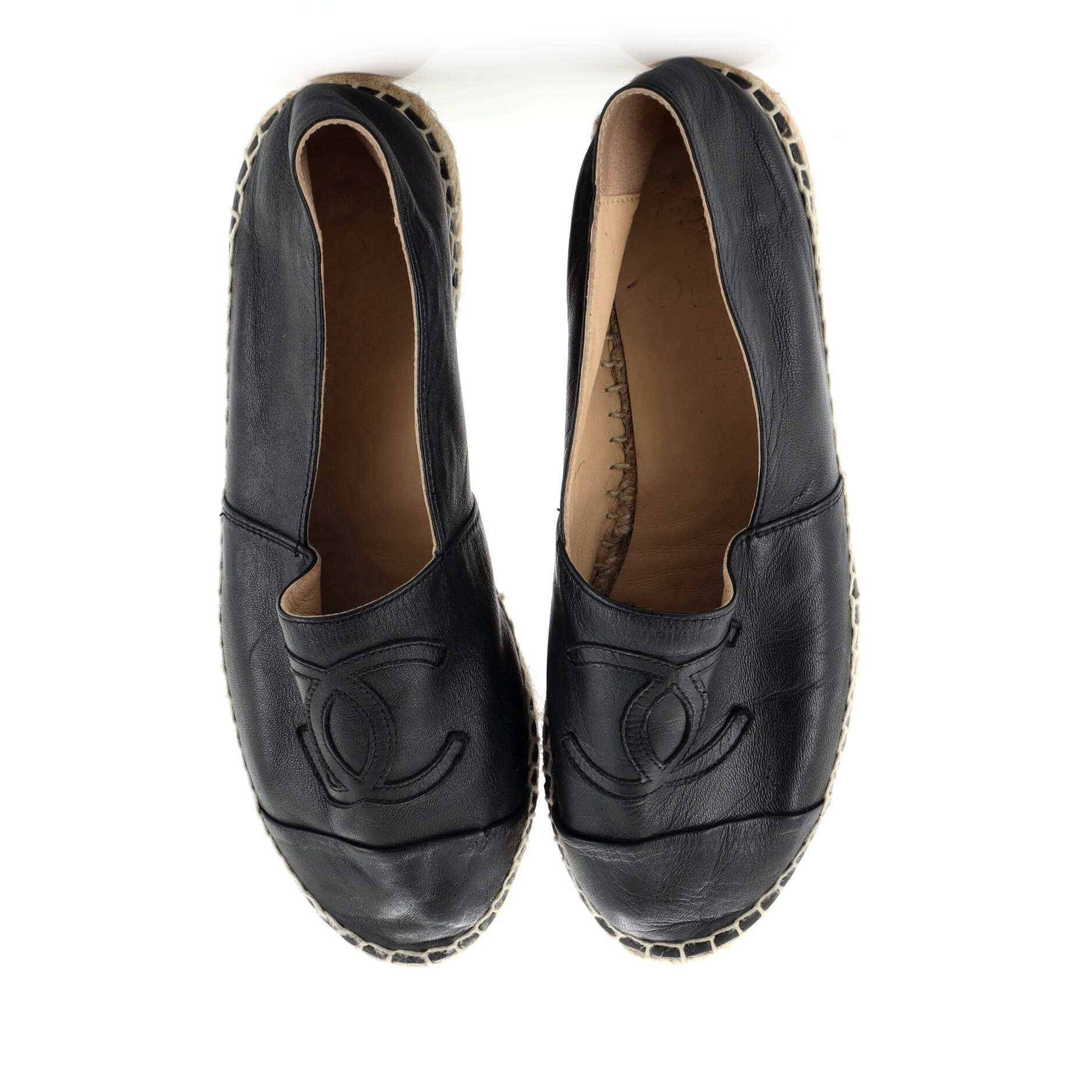 Women's CC Cap Toe Espadrilles Leather