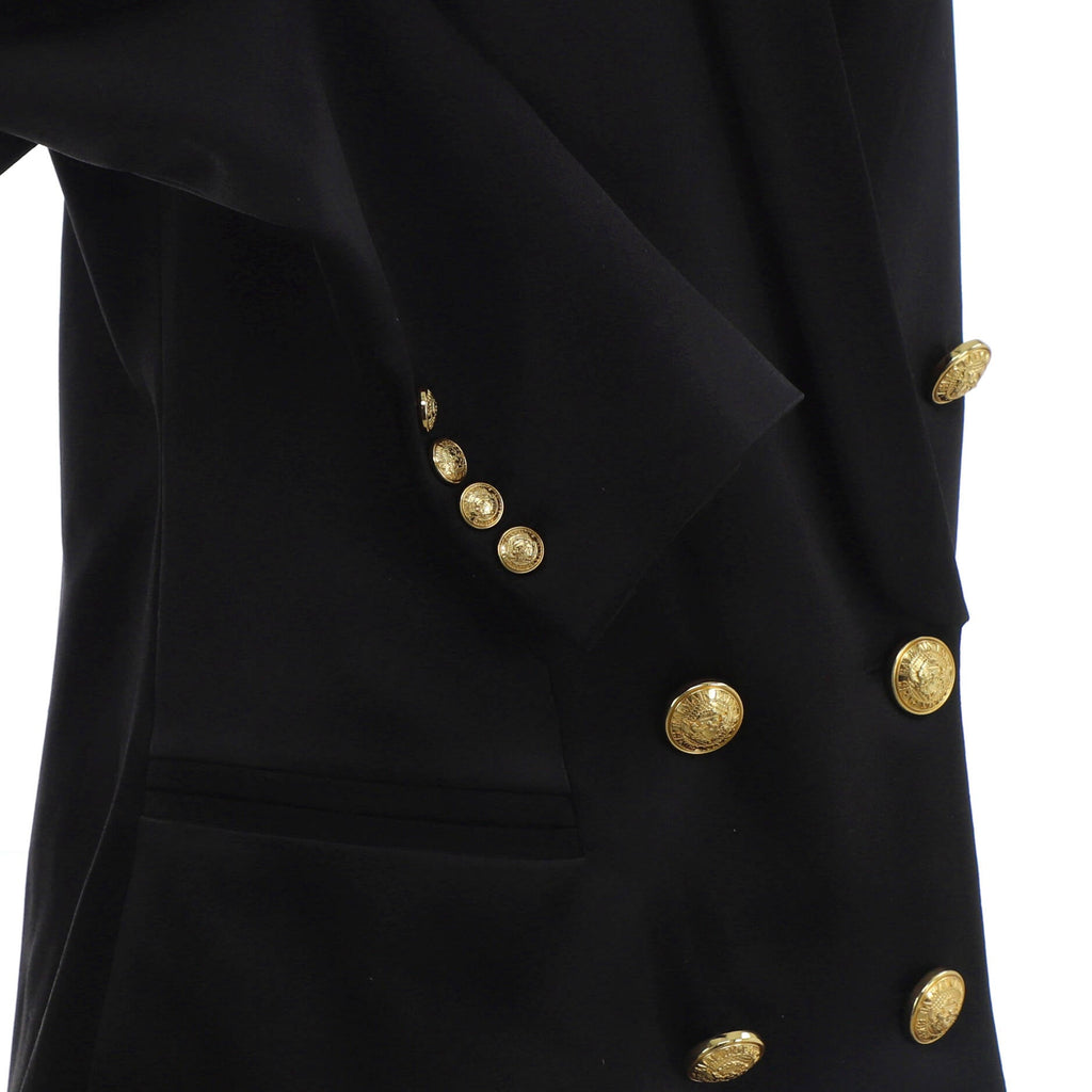 Women's Shawl Collar Double Breasted Blazer Viscose Blend