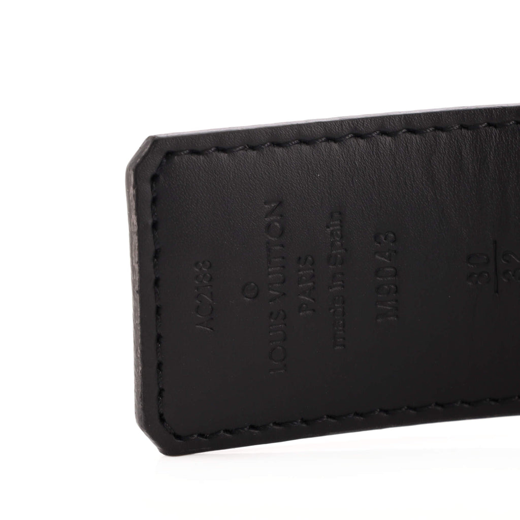 LV Initiales Reversible Belt Monogram Eclipse Canvas and Leather Wide 85