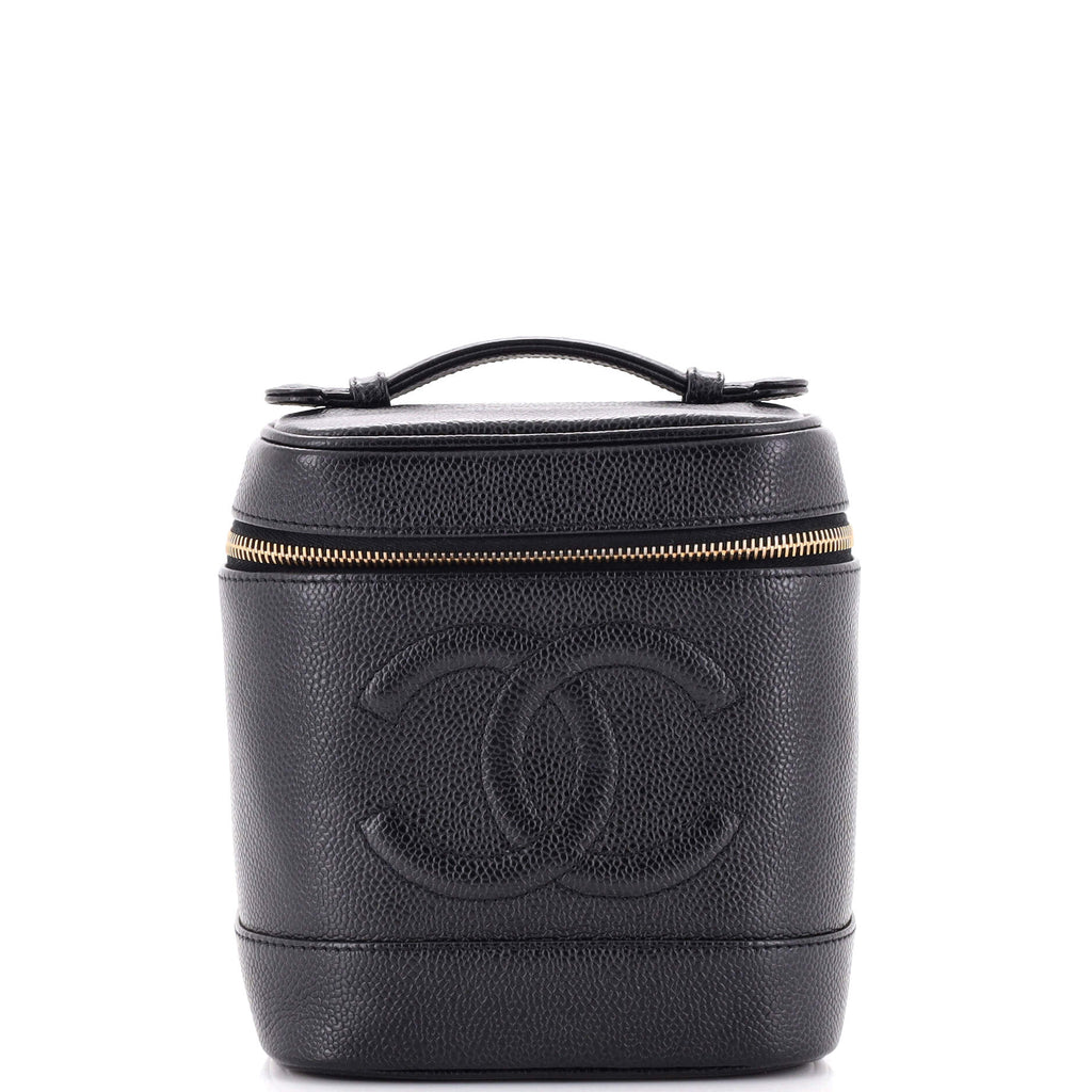 Vintage Timeless Cosmetic Case Caviar Tall