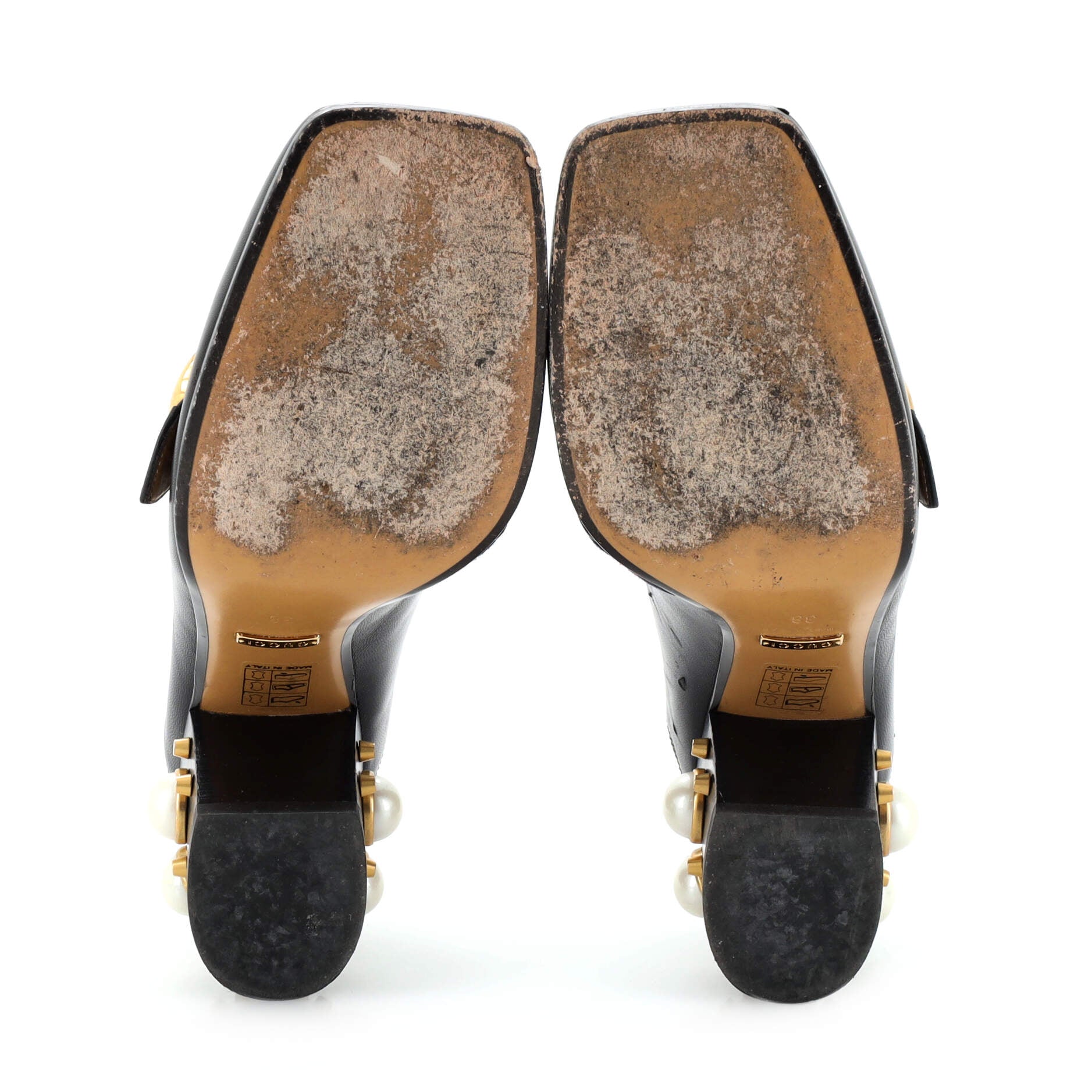 Women's GG Web Peyton Loafers Leather with Faux Pearls