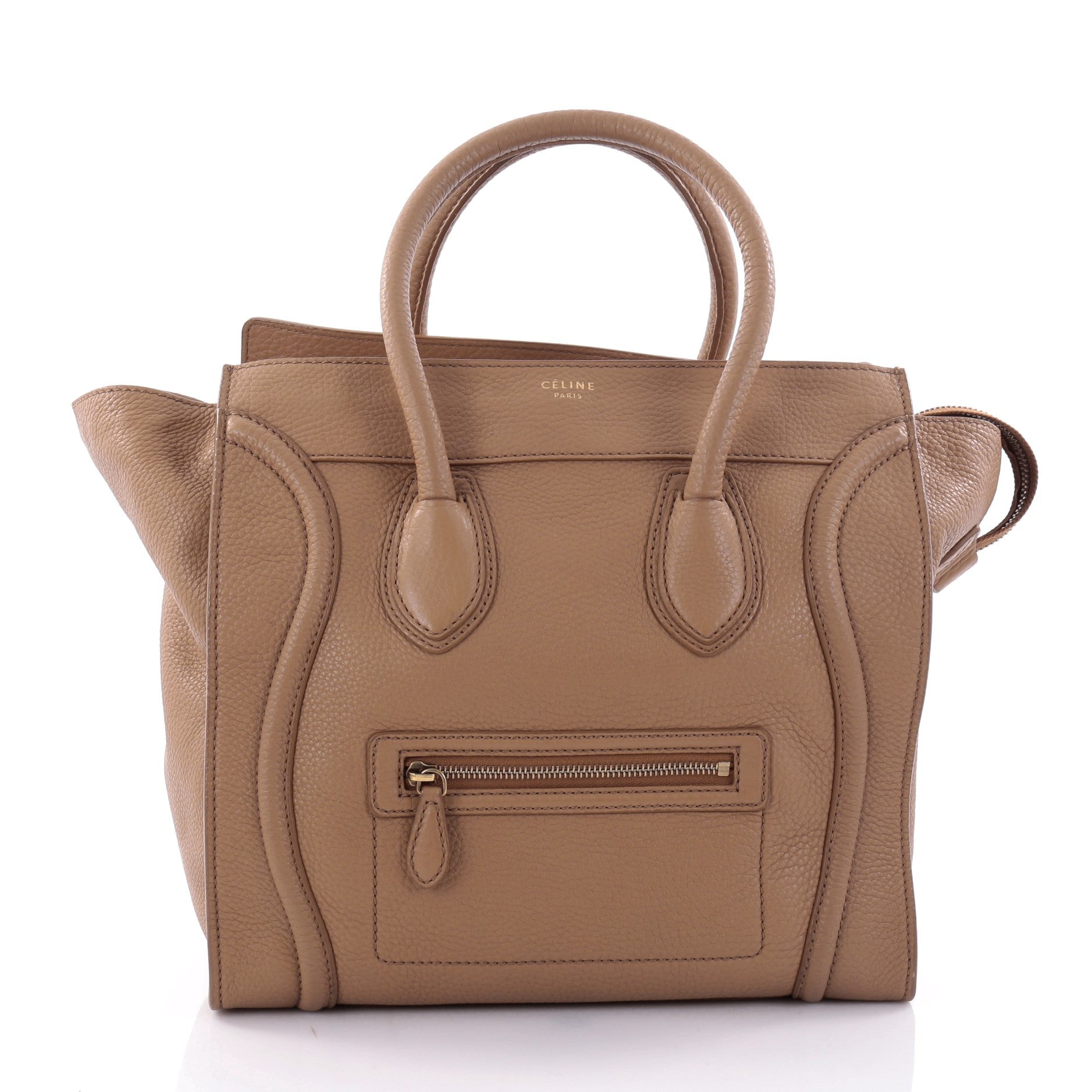 Luggage Handbag Grainy Leather Mini