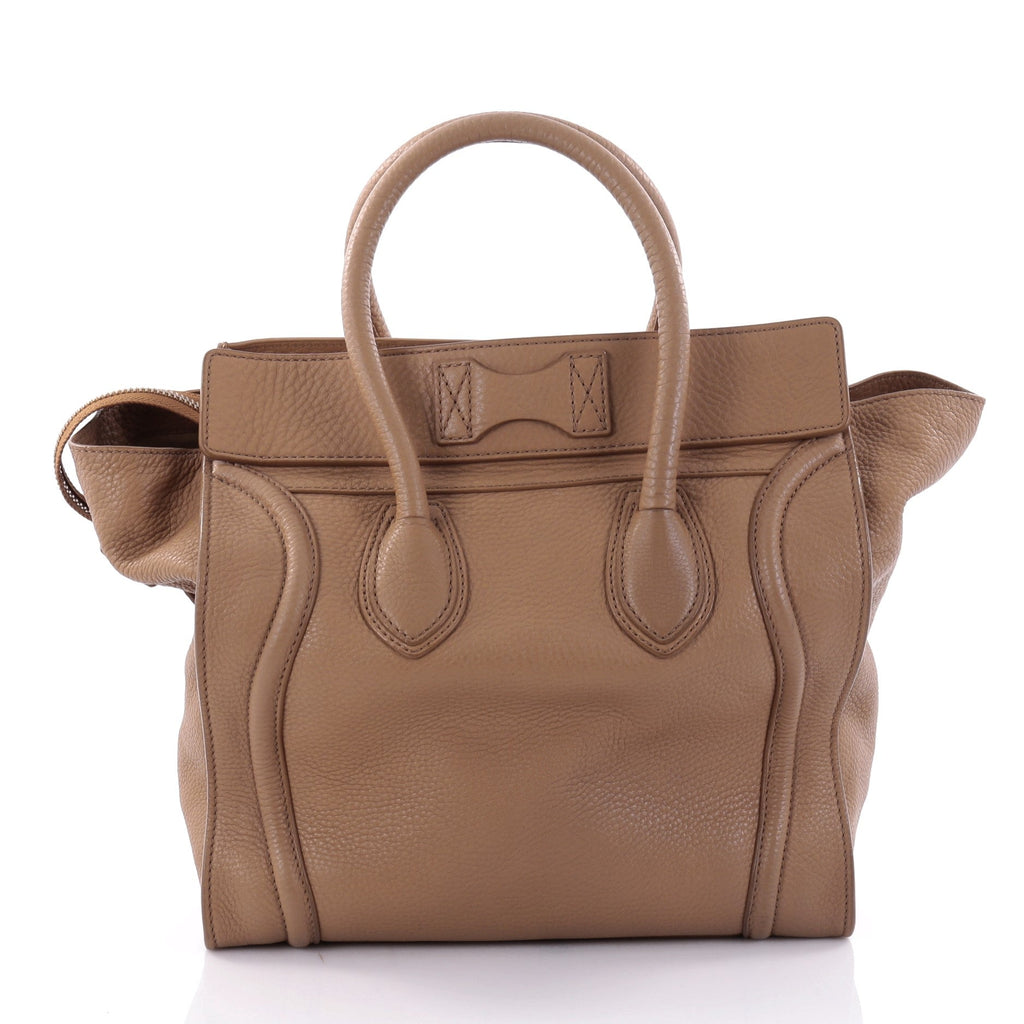 Luggage Handbag Grainy Leather Mini