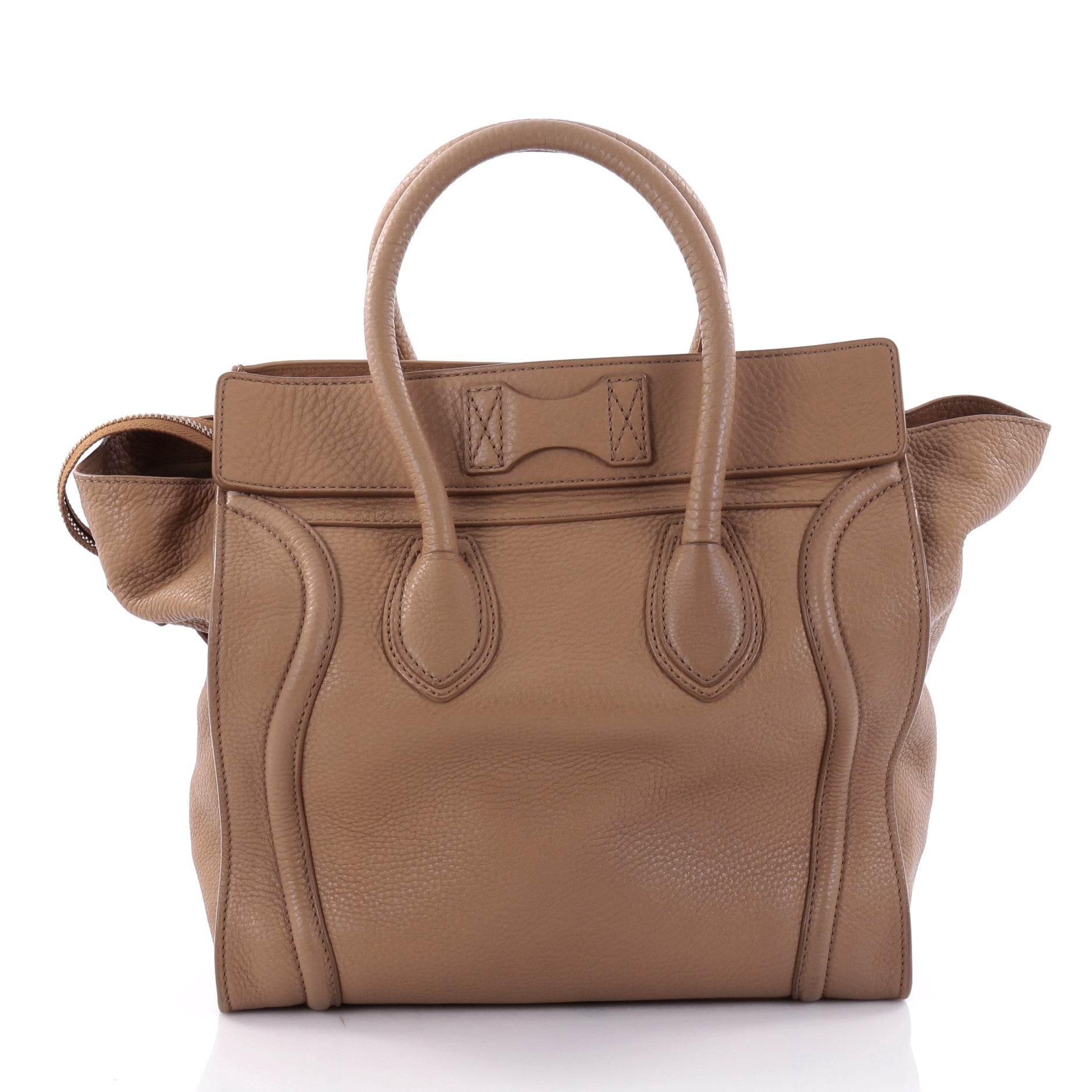 Luggage Handbag Grainy Leather Mini