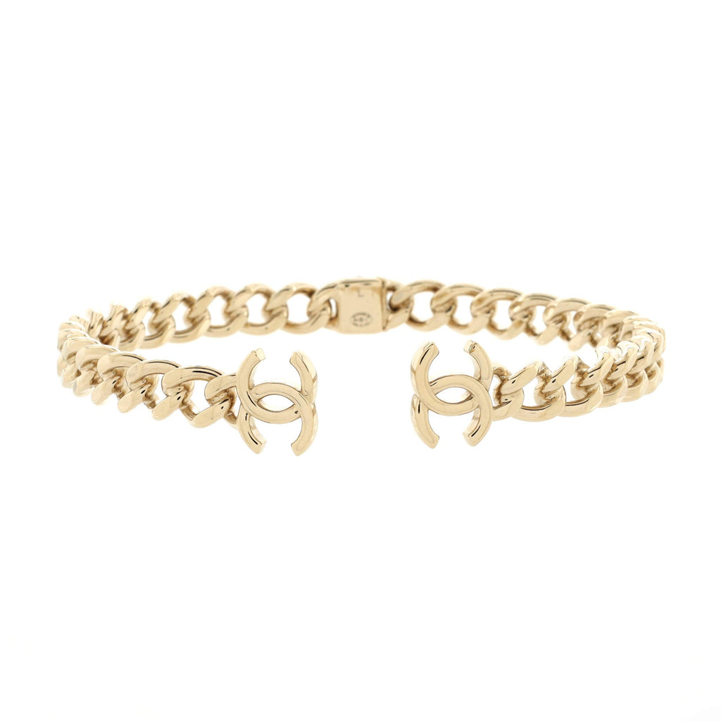 CC Chain Link Choker Necklace Metal