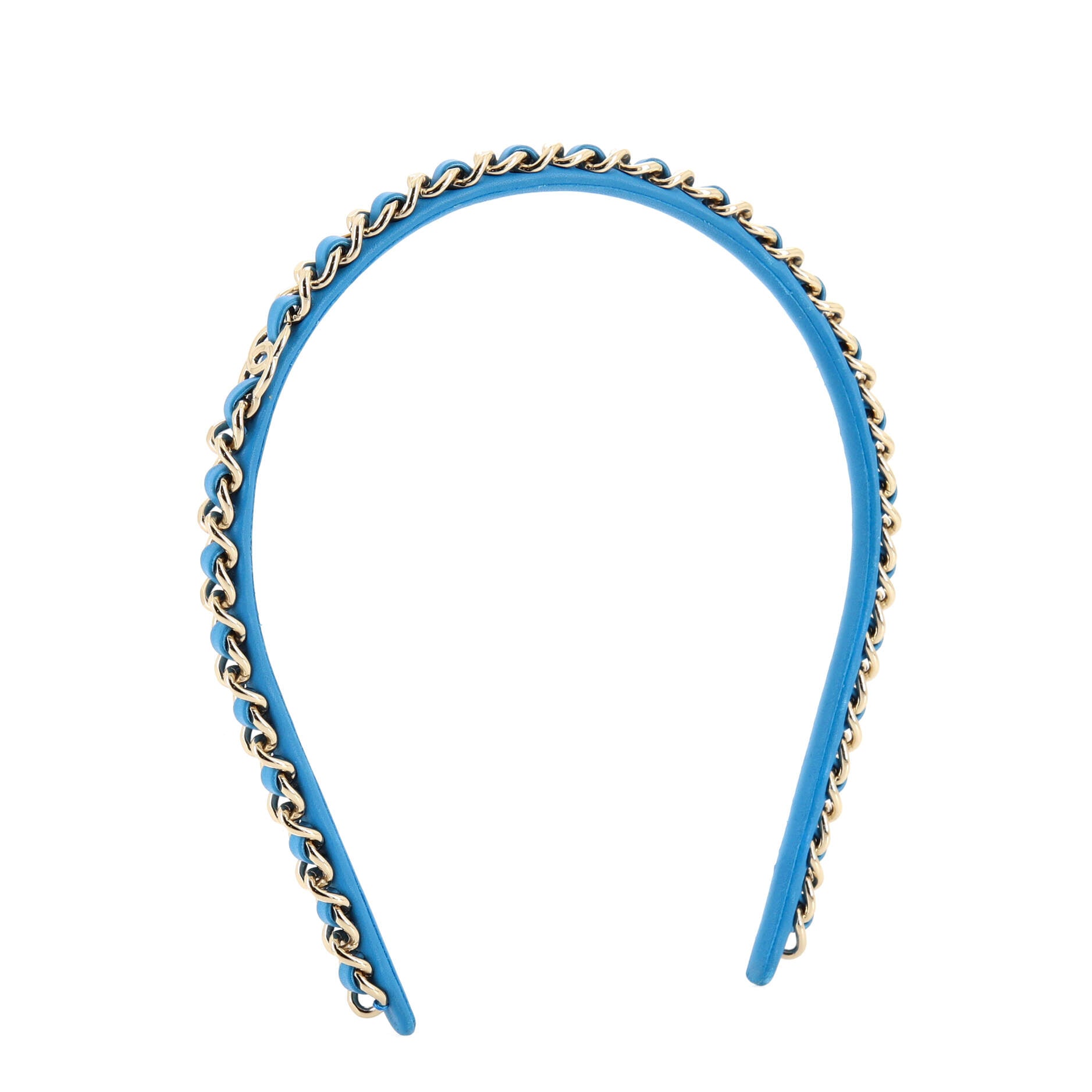 CC Turnlock Chain Link Headband Lambskin and Metal
