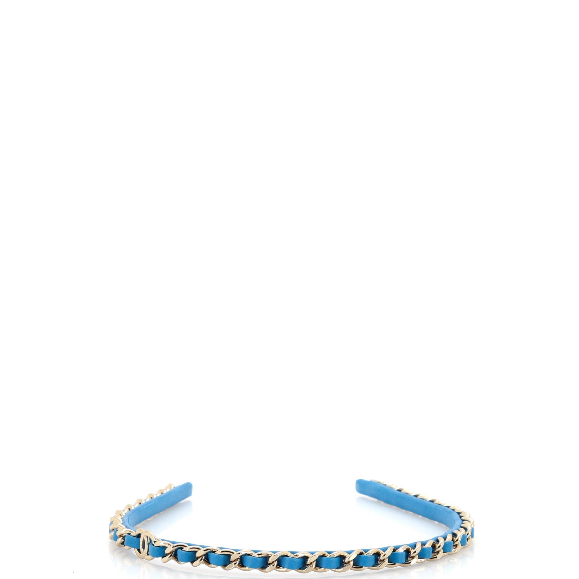 CC Turnlock Chain Link Headband Lambskin and Metal
