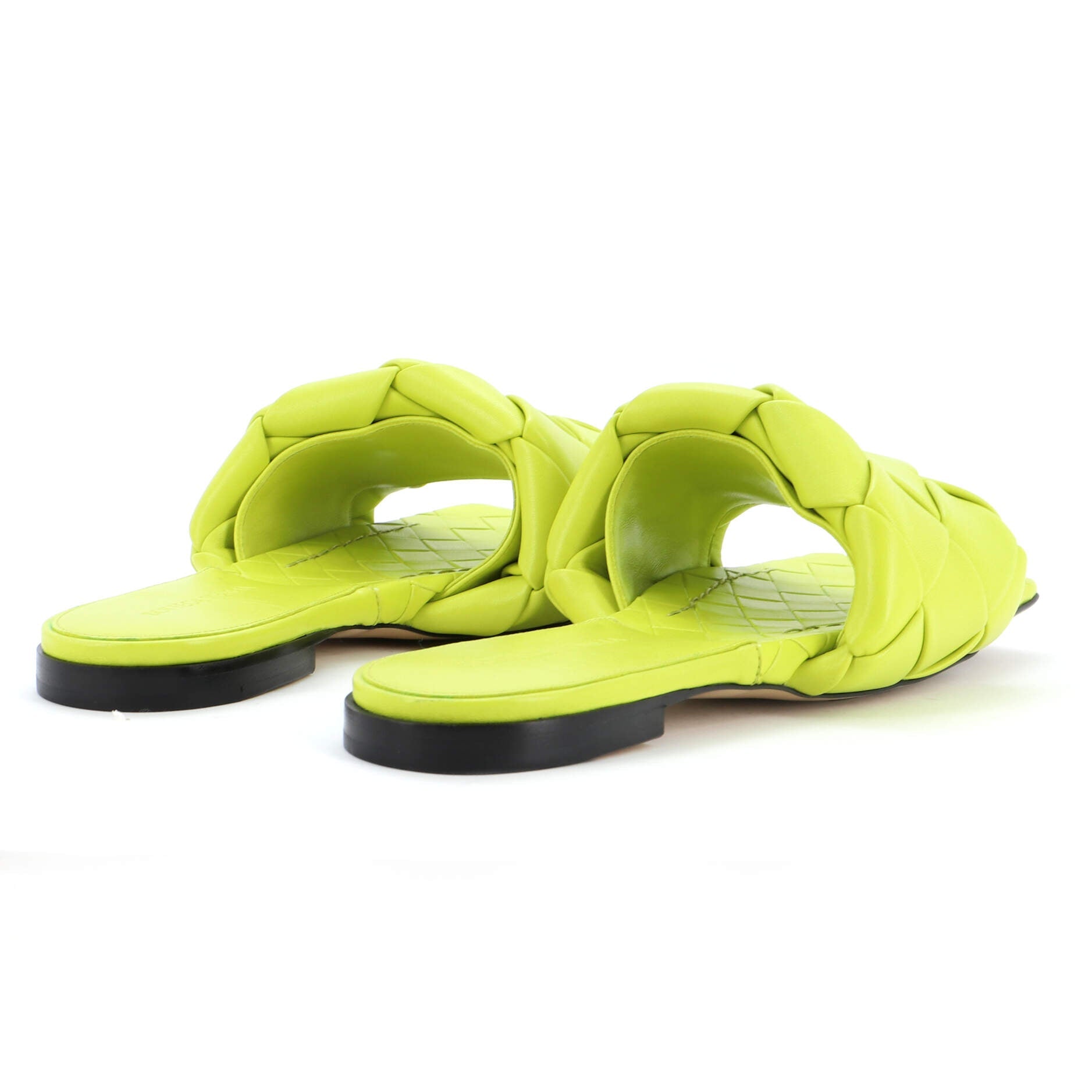 Women's Lido Flat Sandals Maxi Intrecciato Leather