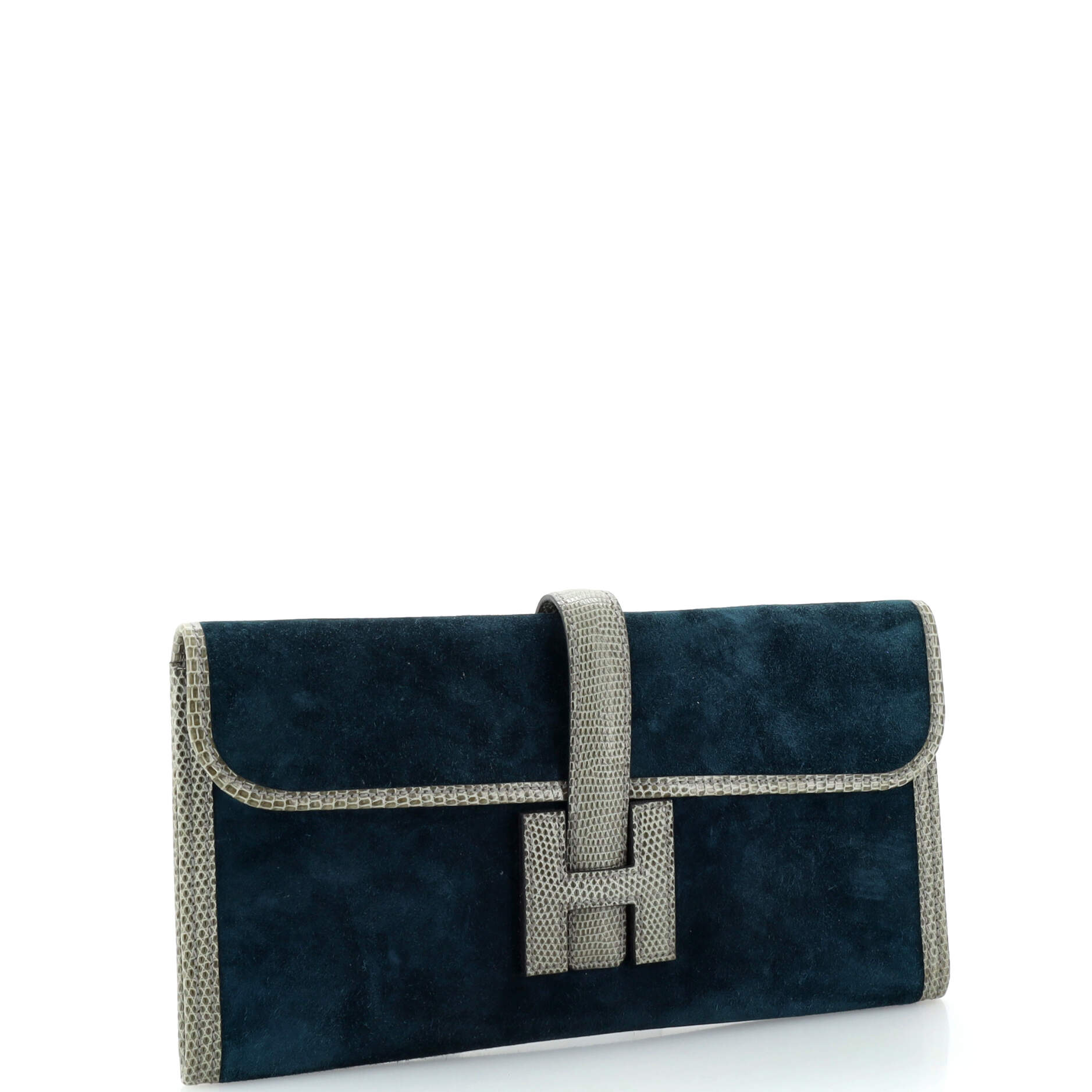 Jige Elan Clutch Doblis Suede with Lizard 29