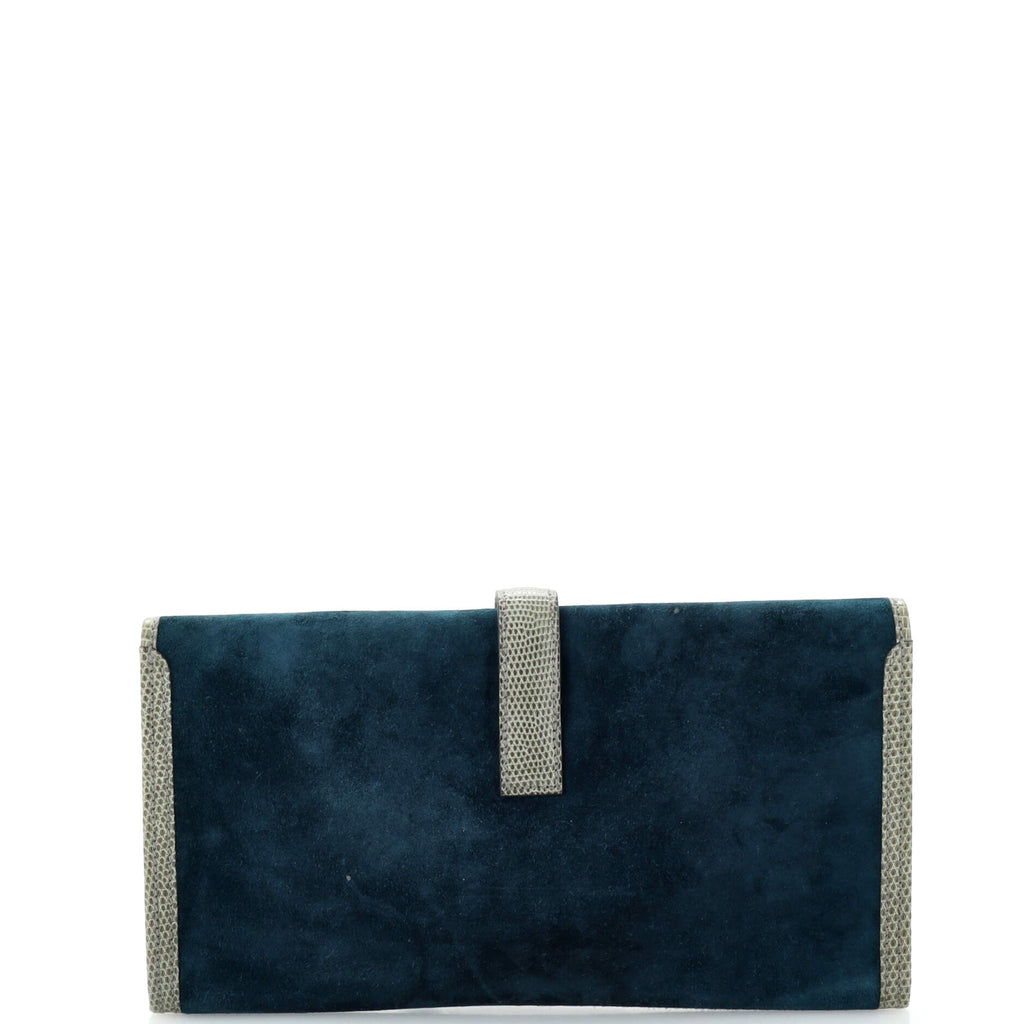 Jige Elan Clutch Doblis Suede with Lizard 29