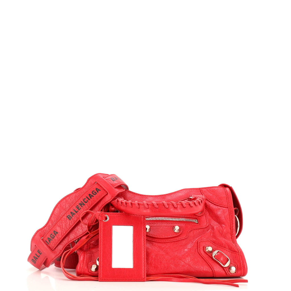 Logo Strap City Classic Studs Bag Leather Mini