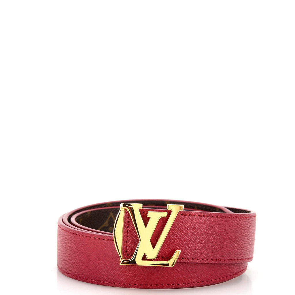 LV Initiales Reversible Belt Monogram Canvas and Leather Medium 90