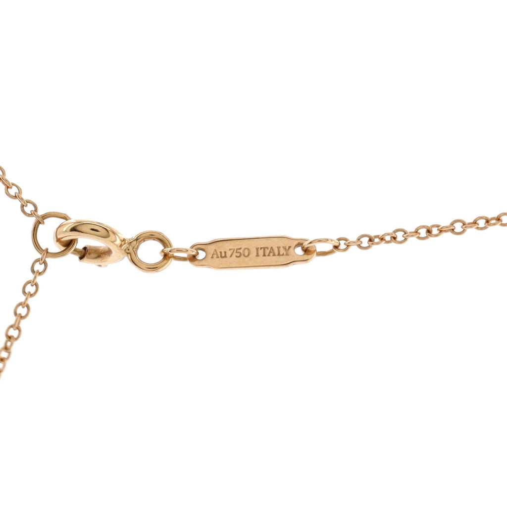 T Smile Pendant Necklace 18K Rose Gold with Diamonds Mini