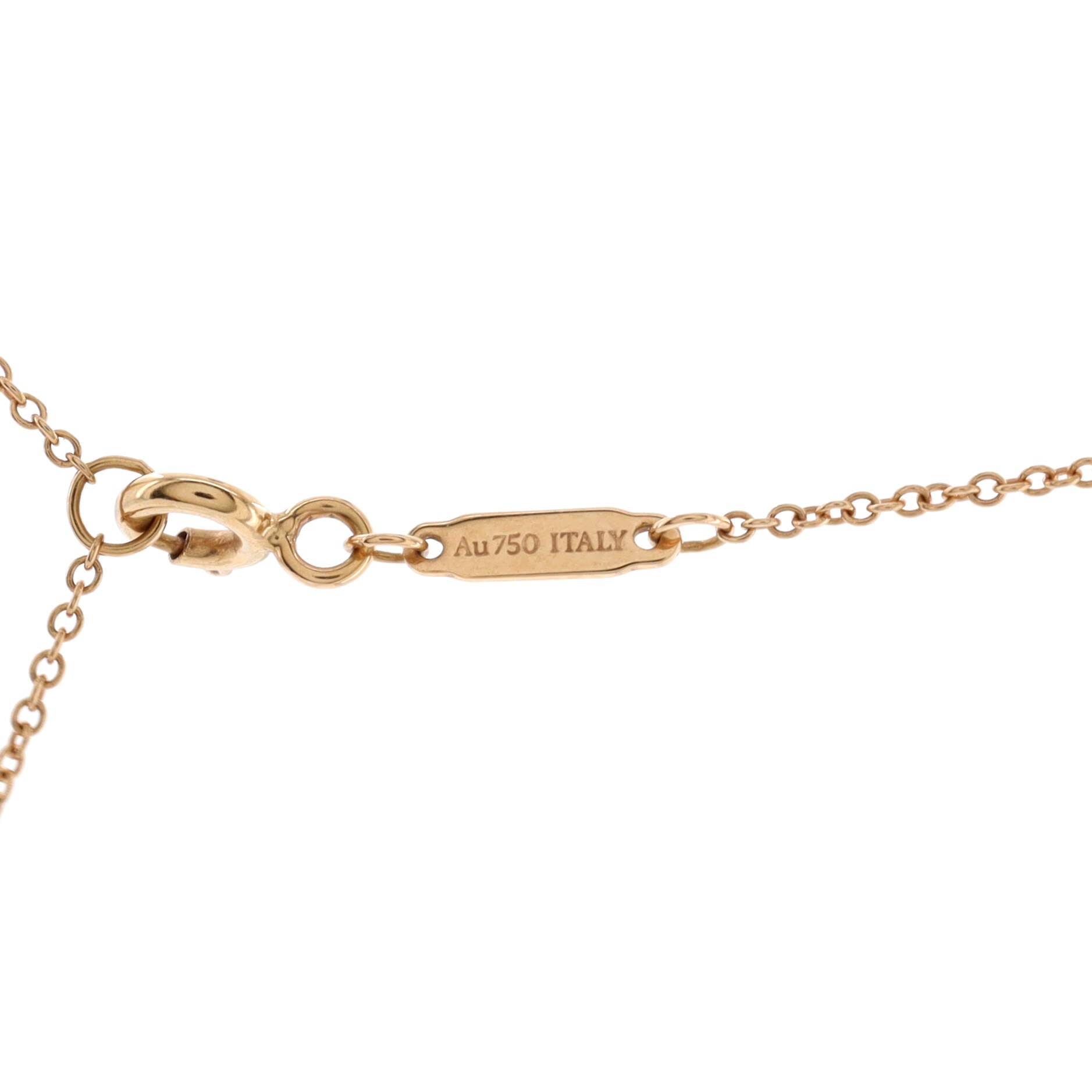 T Smile Pendant Necklace 18K Rose Gold with Diamonds Mini