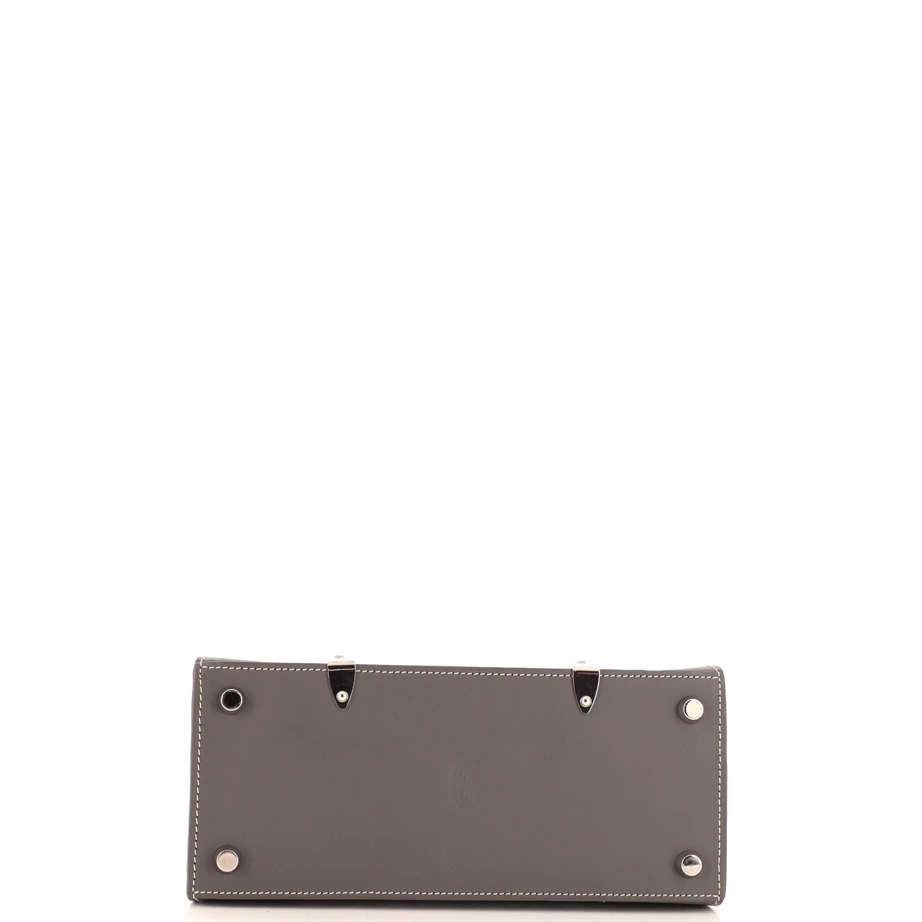 Structured Saigon Top Handle Bag Coated Canvas with Leather Mini