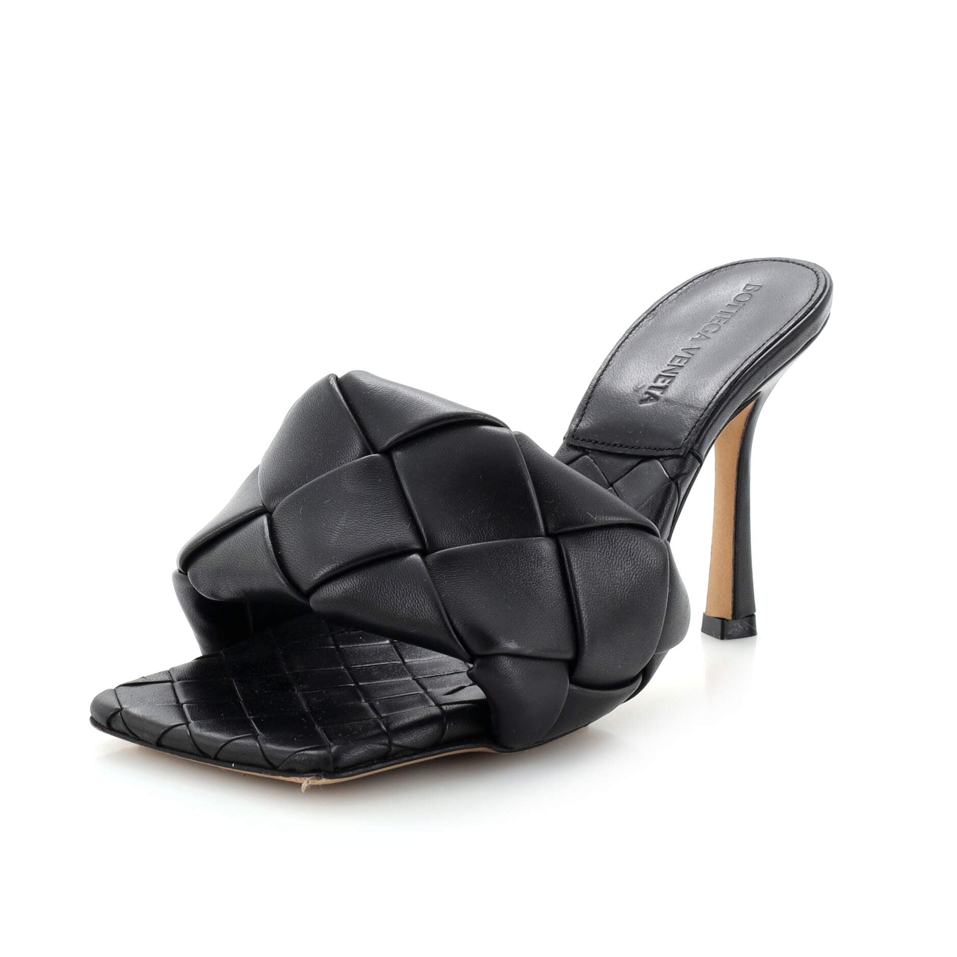 Women's Lido Heeled Sandals Maxi Intrecciato Leather