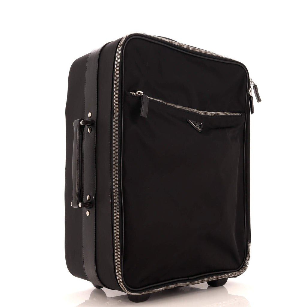 Trolley Rolling Luggage Tessuto and Saffiano Leather Mini