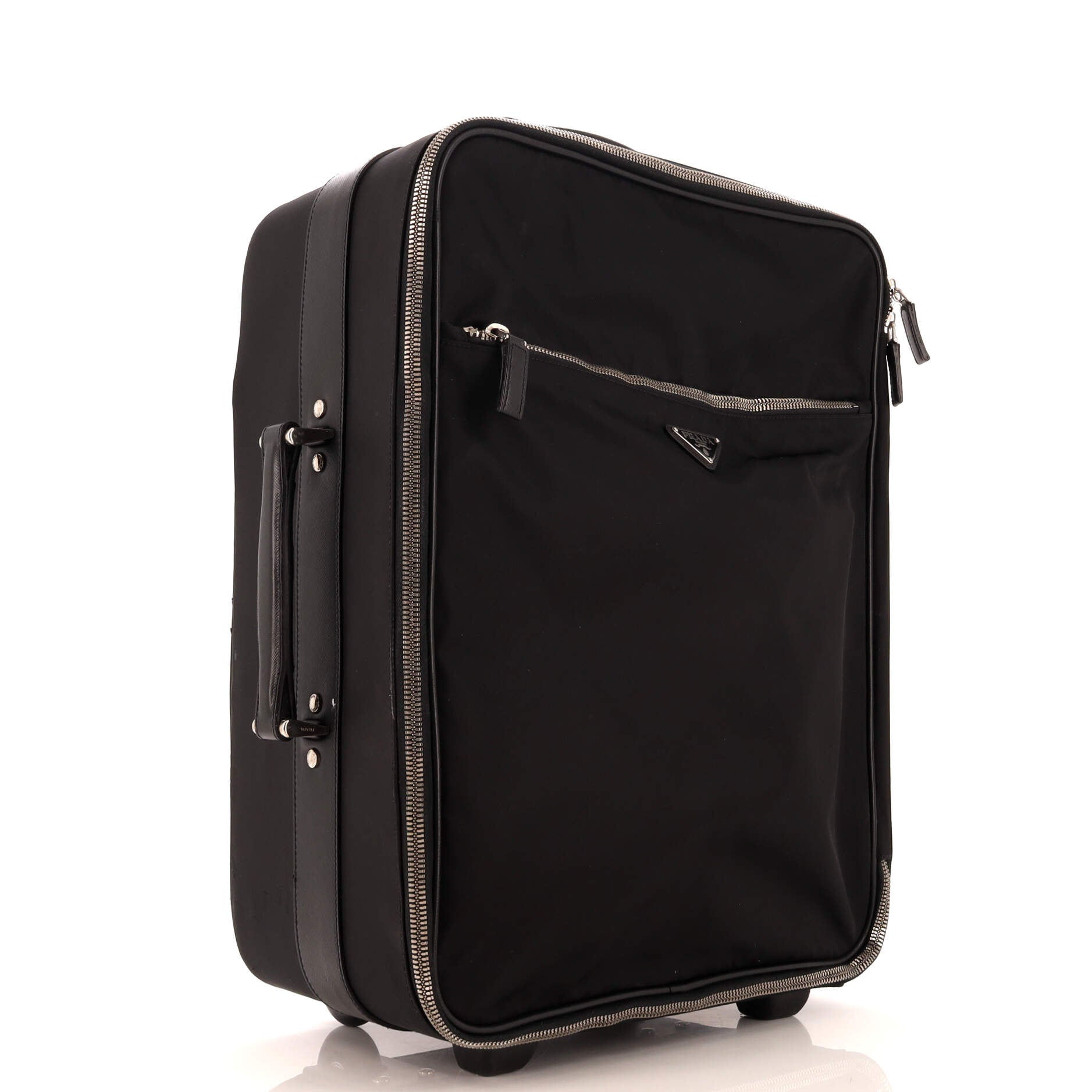 Trolley Rolling Luggage Tessuto and Saffiano Leather Mini