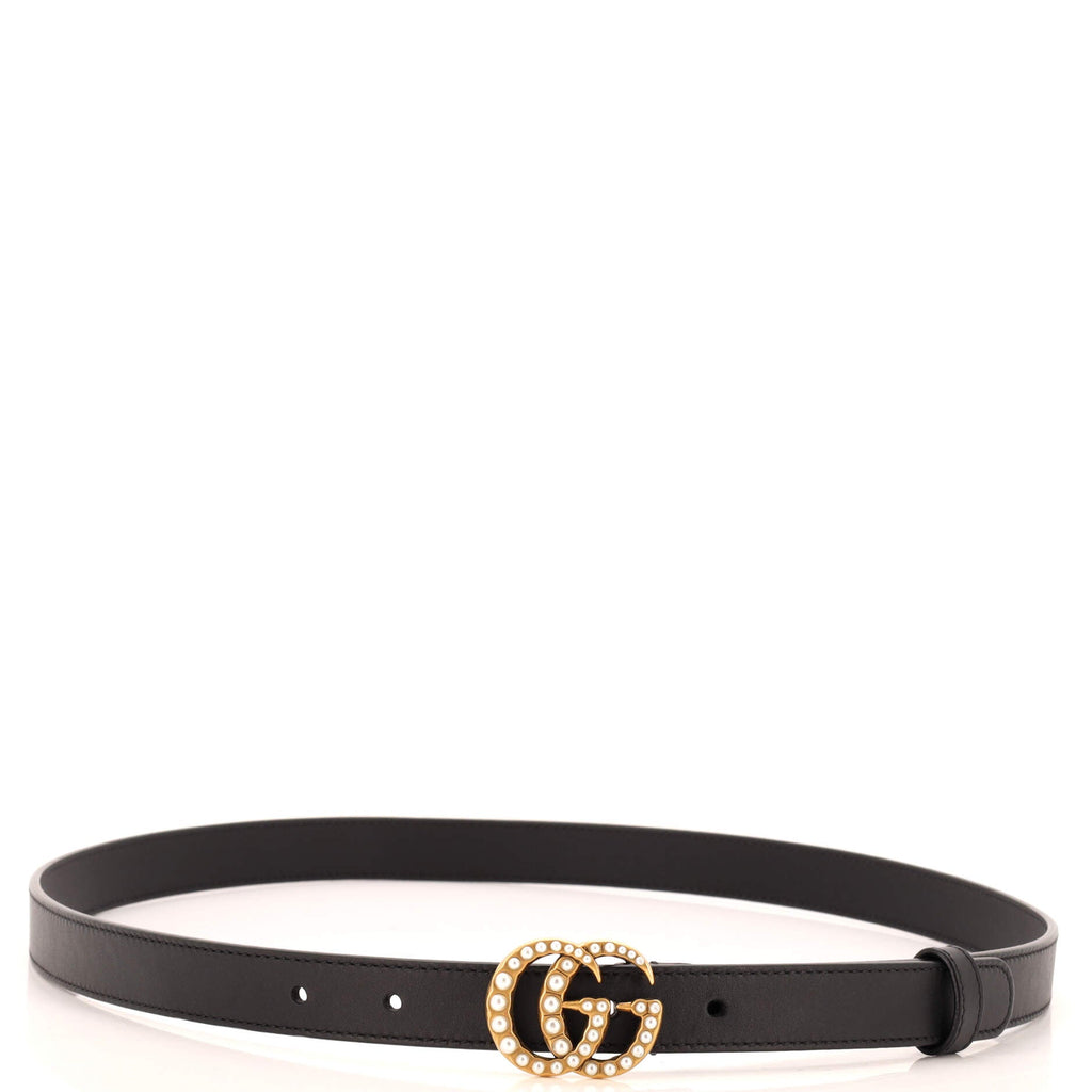 Pearly GG Marmont Belt Leather Thin 95