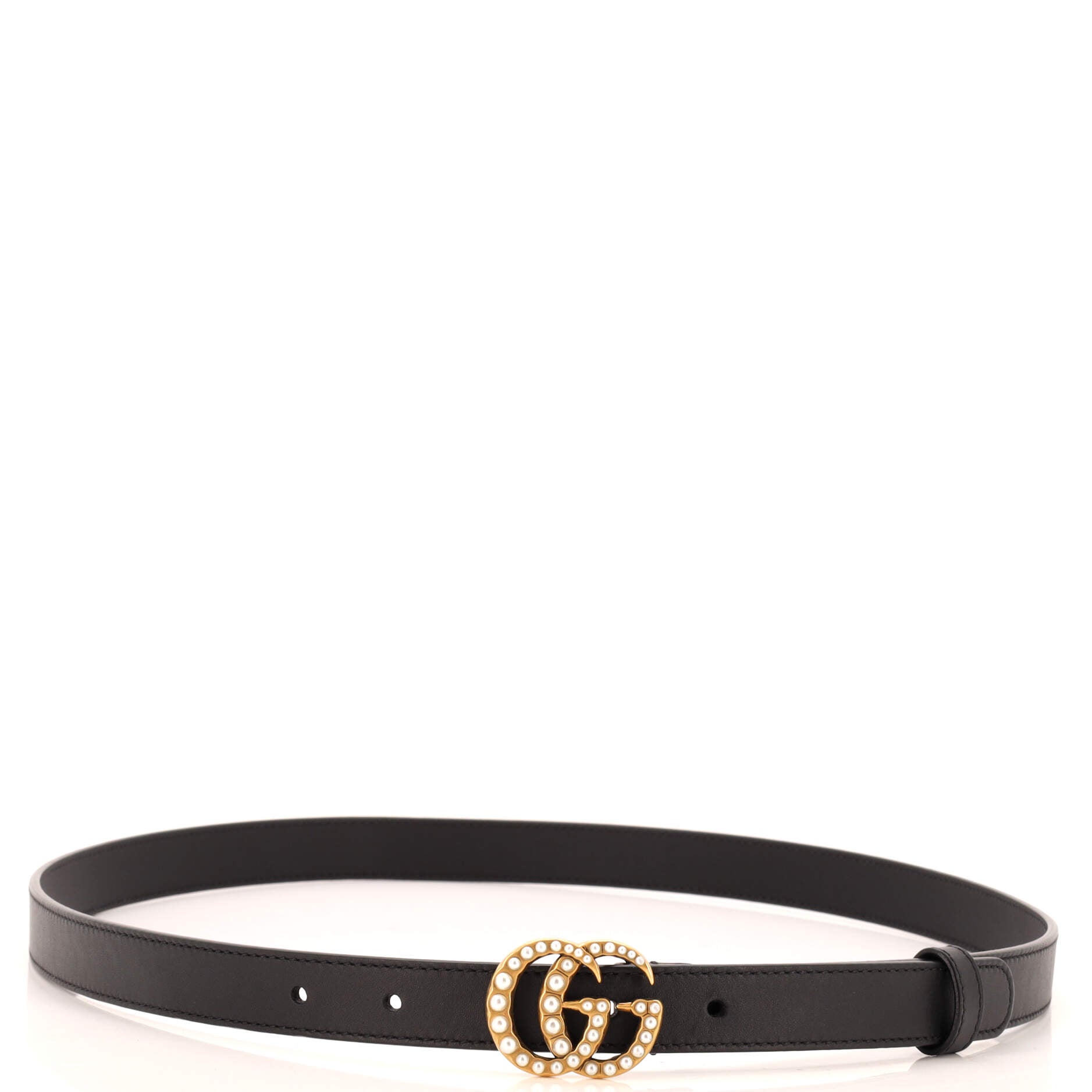 Pearly GG Marmont Belt Leather Thin 95