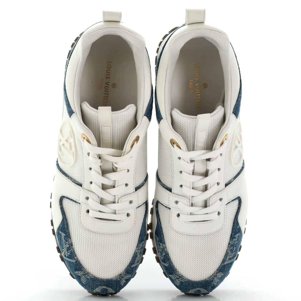 Women's Run Away Sneakers Mesh with Monogram Denim and Leather