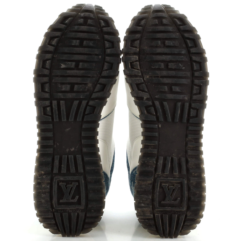 Women's Run Away Sneakers Mesh with Monogram Denim and Leather