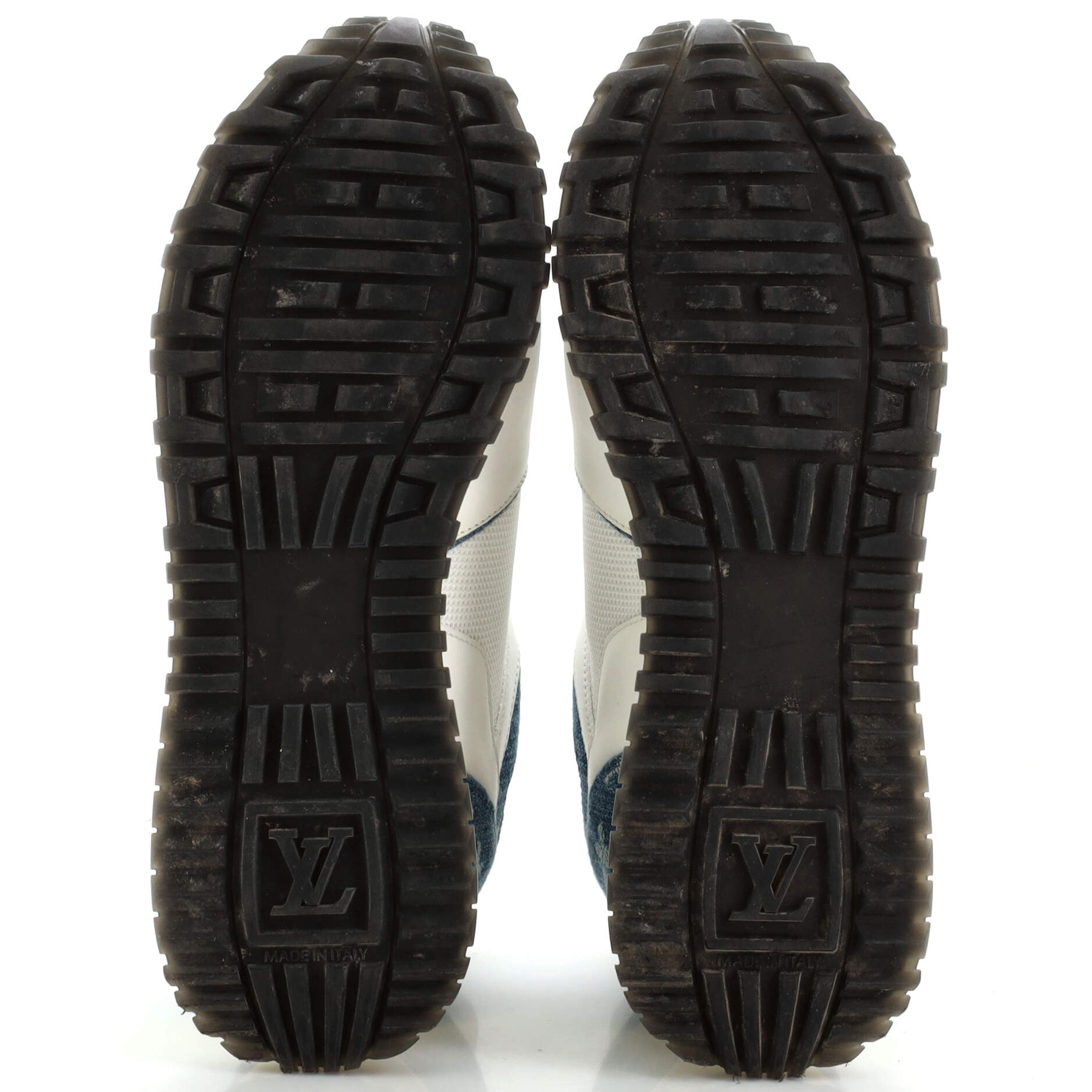 Women's Run Away Sneakers Mesh with Monogram Denim and Leather
