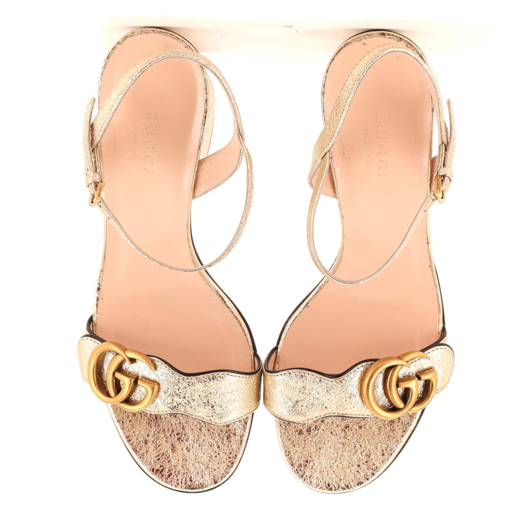 Women's GG Marmont Block Heel Sandals Leather
