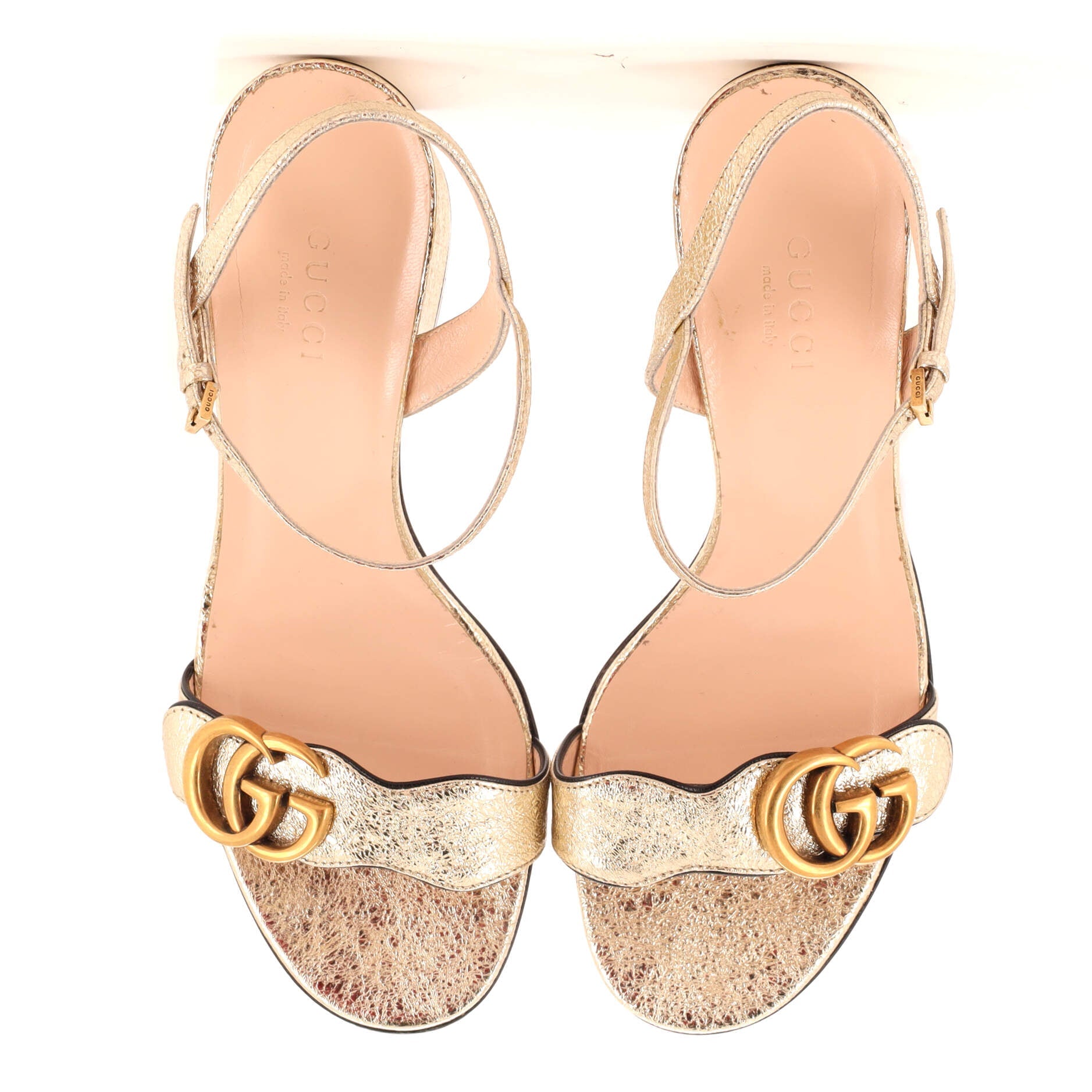 Women's GG Marmont Block Heel Sandals Leather