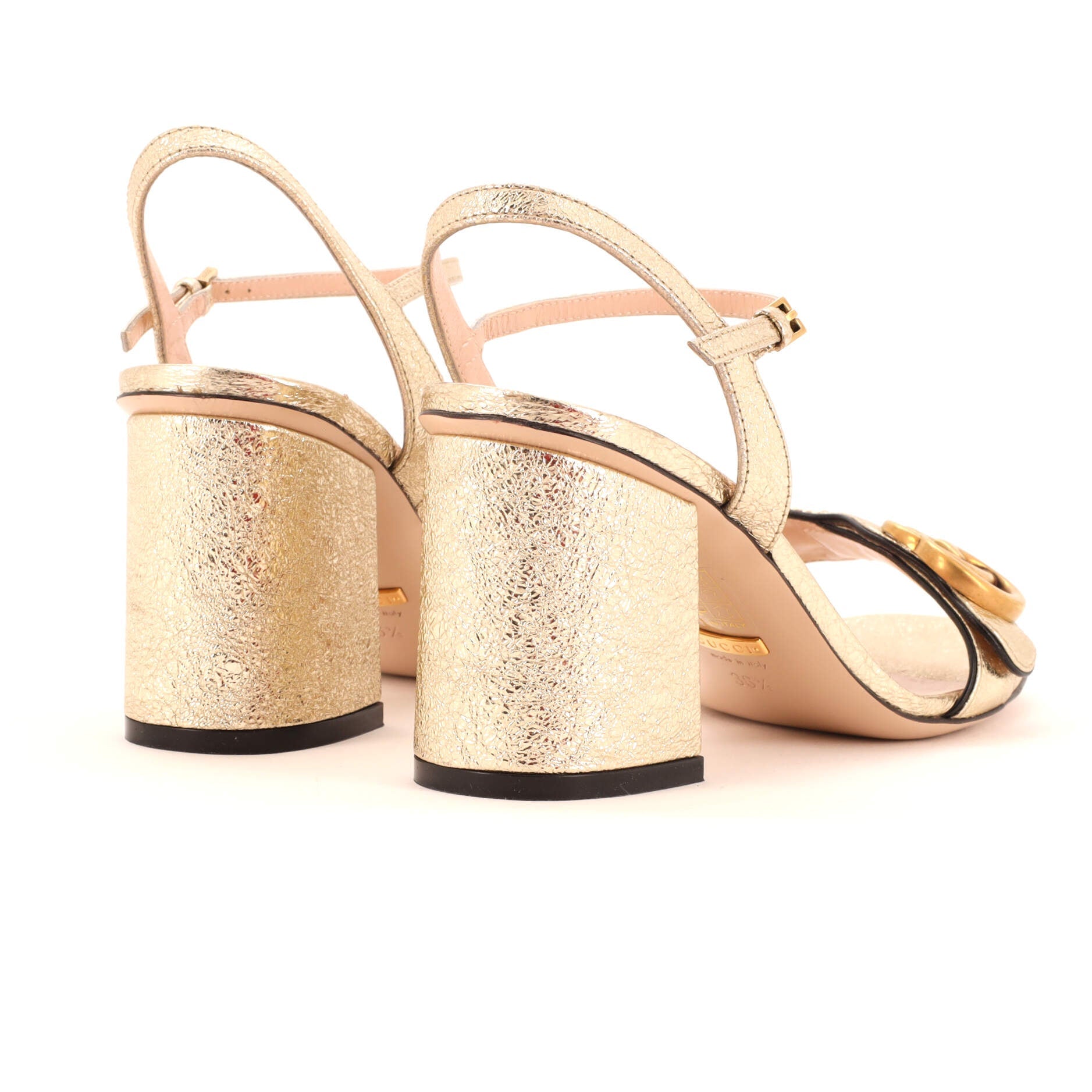 Women's GG Marmont Block Heel Sandals Leather