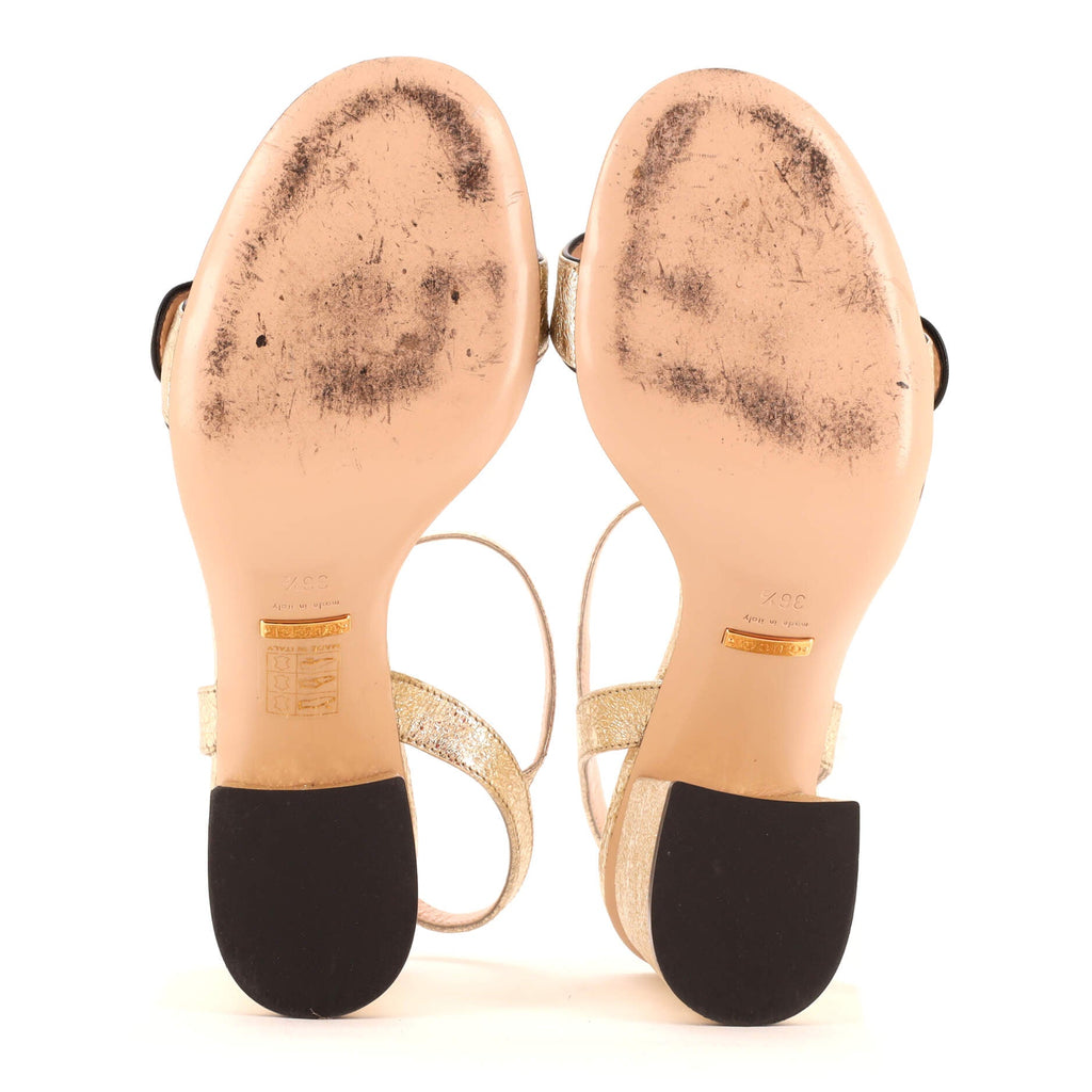 Women's GG Marmont Block Heel Sandals Leather