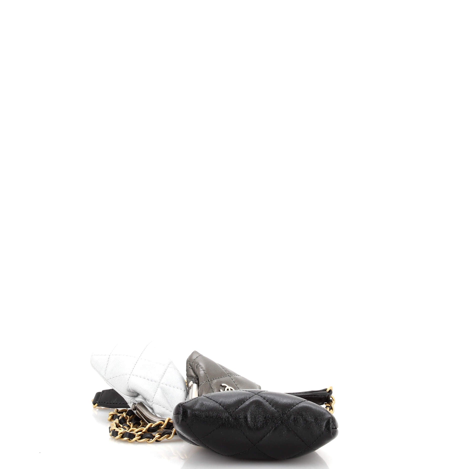 Multi Clutch with Chain Quilted Leather
